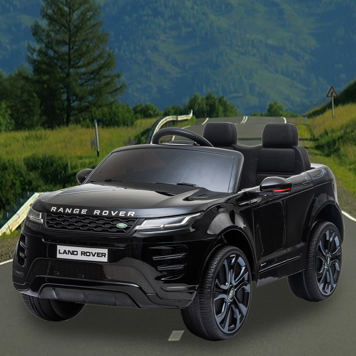 Licensed Land Rover Kids Electric Ride On Car, Black