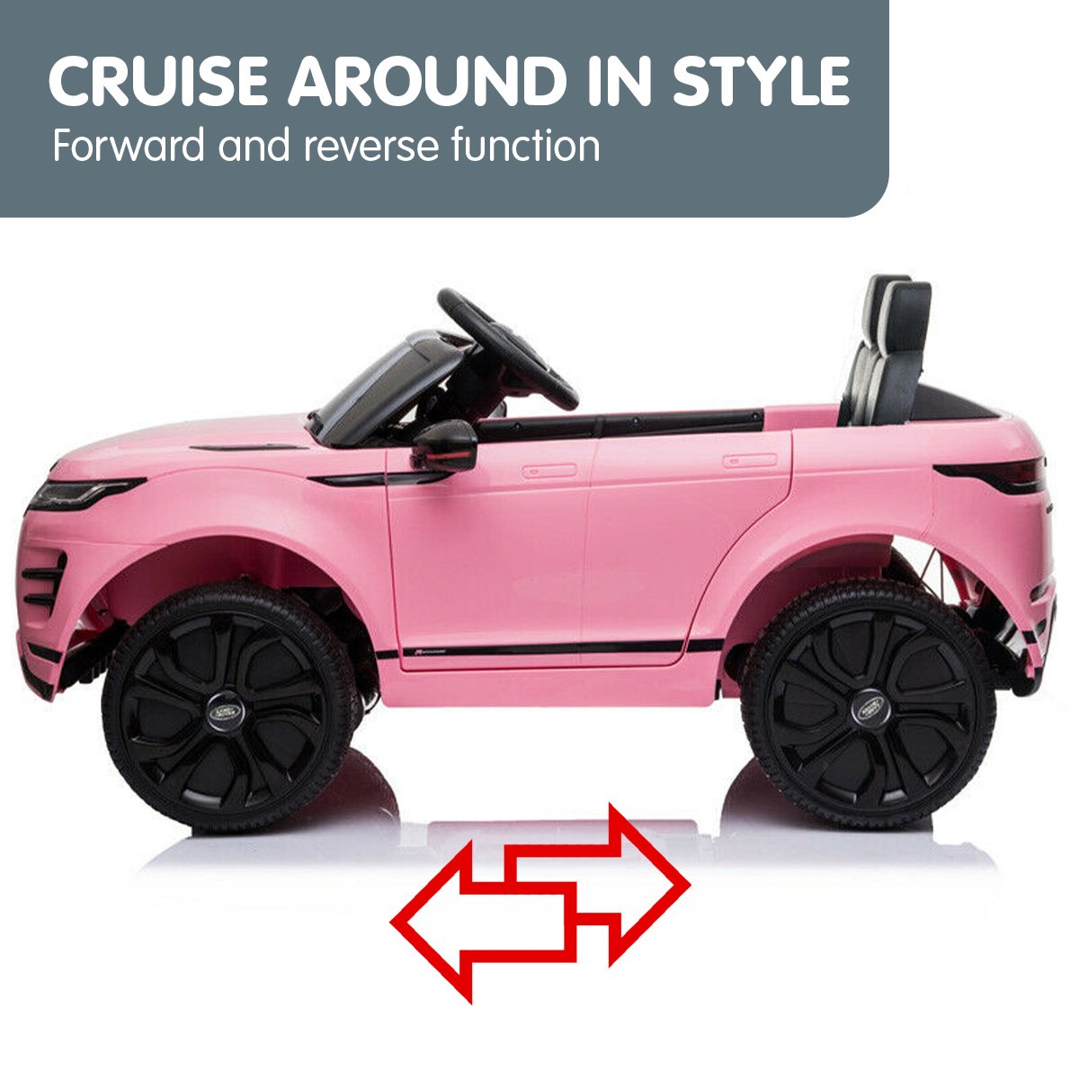 Pink Land Rover Kids Electric Ride On Car w/ Remote, Lights