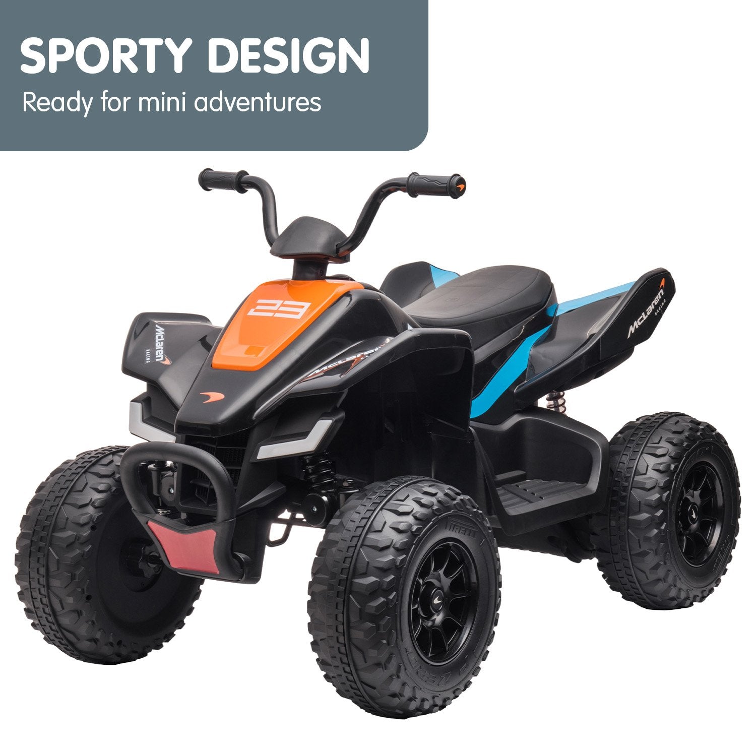 McLaren Licensed Kids Electric Quad Bike with LED Lights