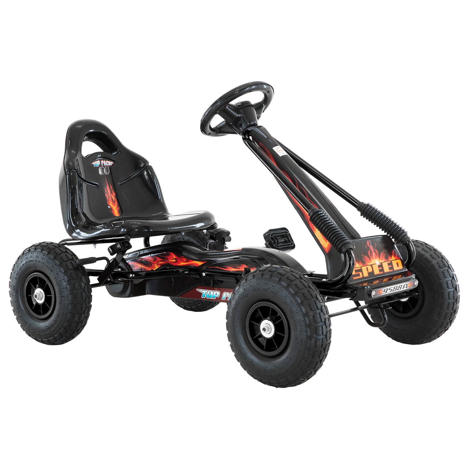 Sturdy Pedal-Powered Kids' Go Kart with Brakes - Kahuna