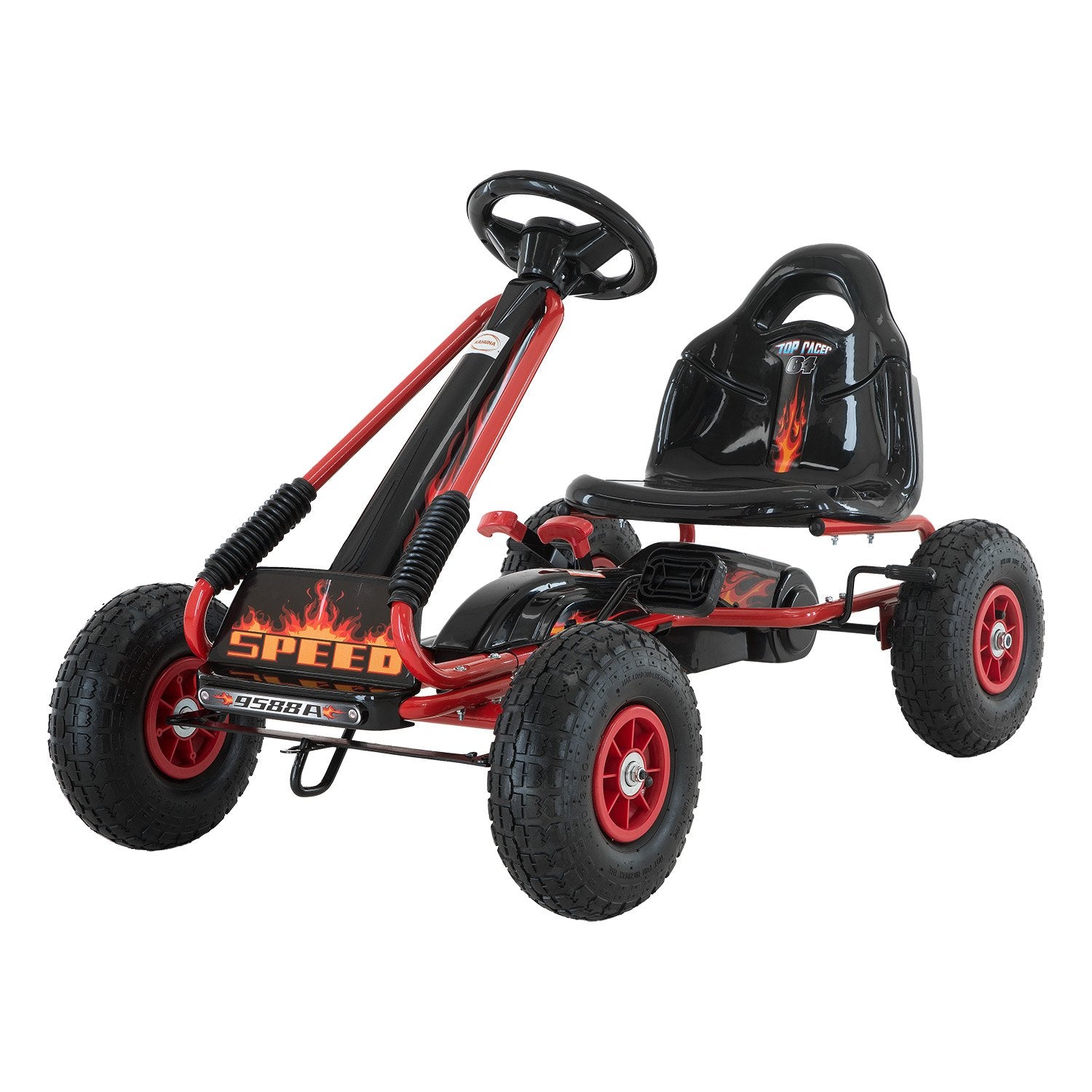 Kids Pedal Go Kart, Built Frame, Rubber Tyres - Kahuna