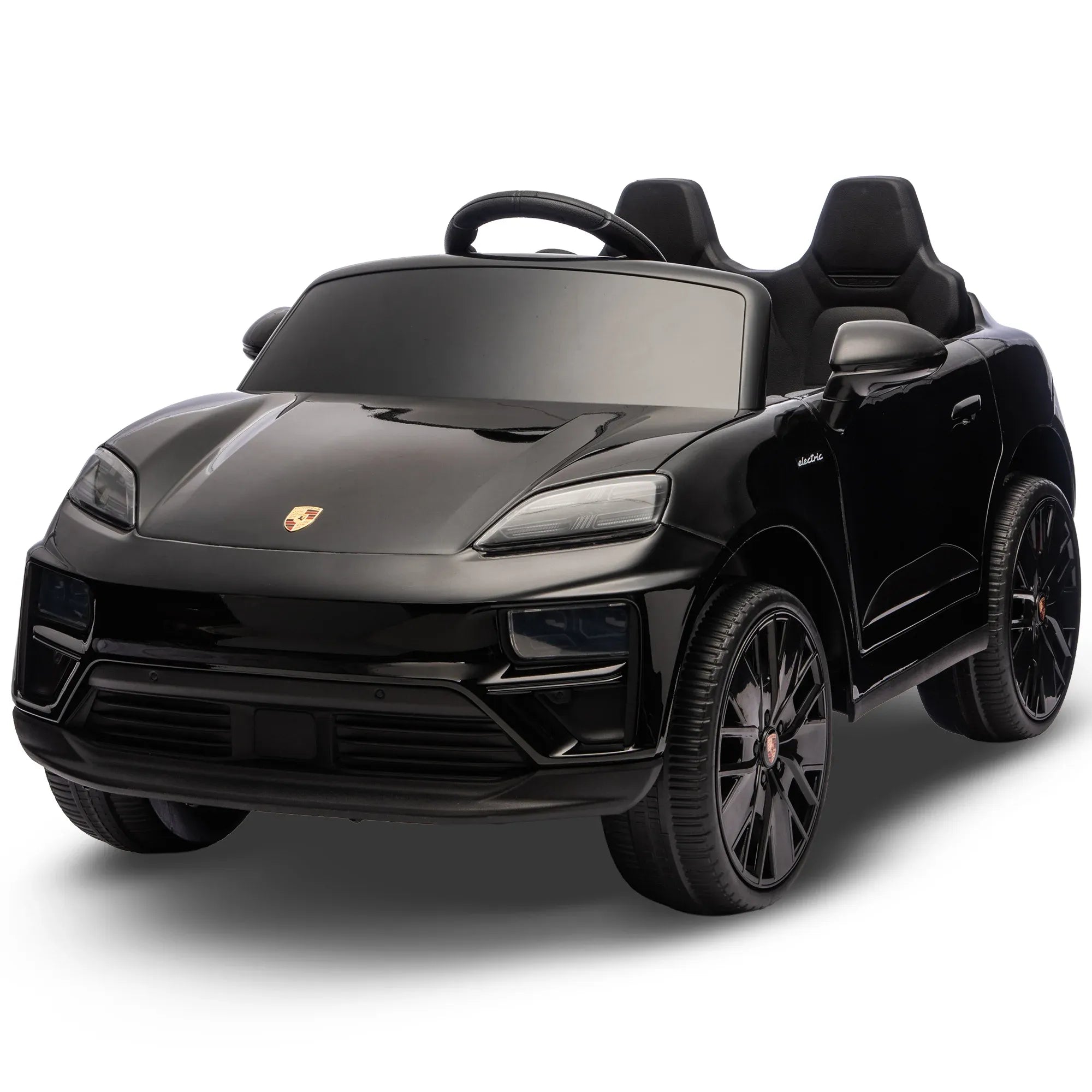 Kahuna Black Porsche Macan Turbo EV Kids Ride On Car 12V Electric Car