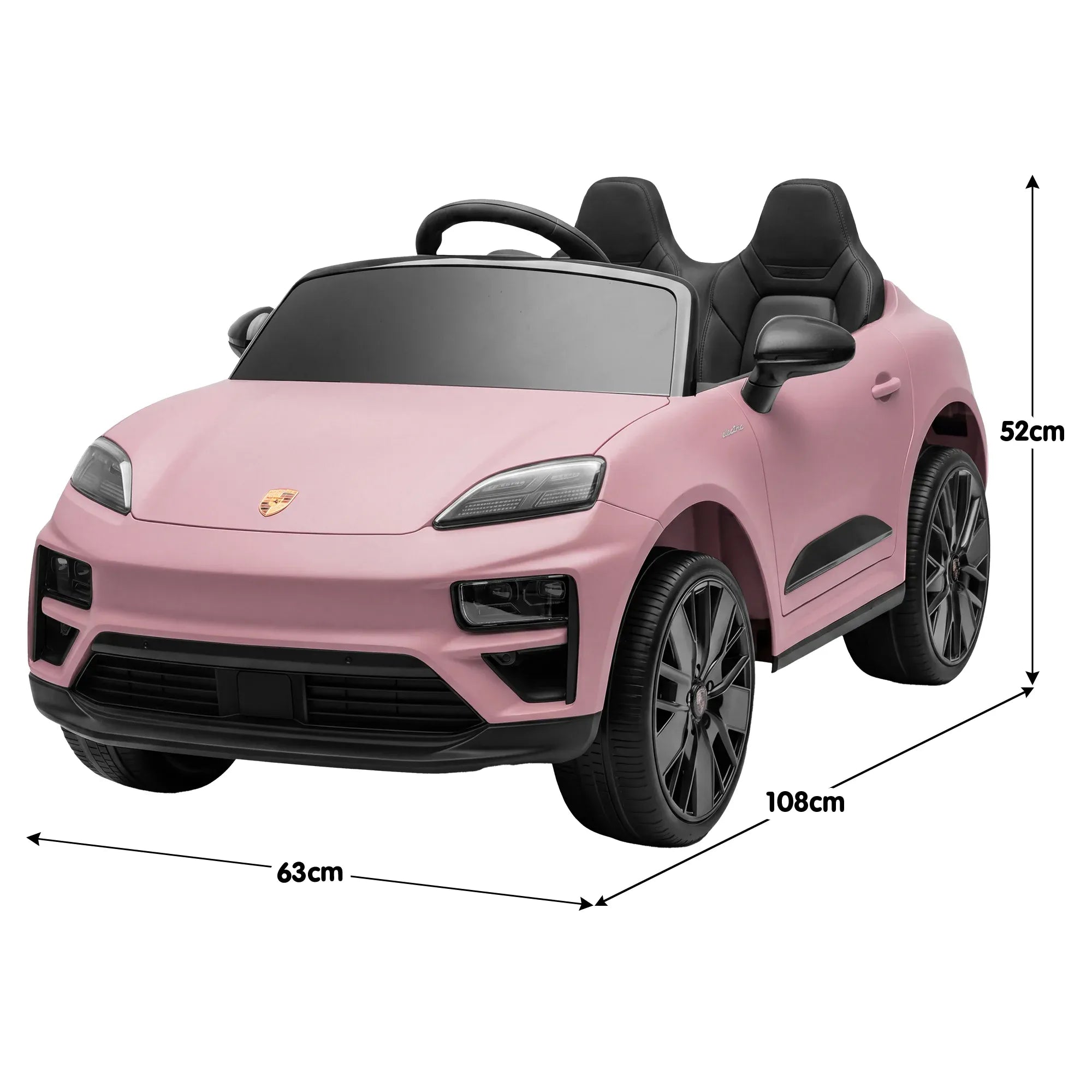 Kahuna Pink Porsche Macan Turbo EV Kids Ride On Car 12V Electric Car