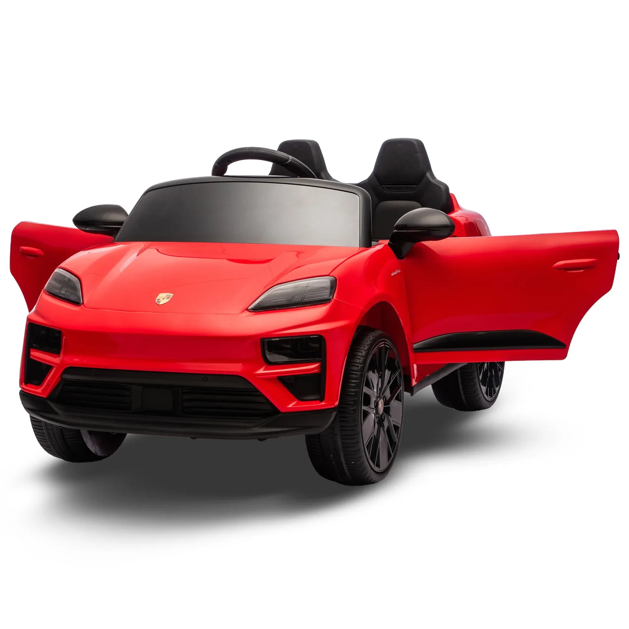 Kahuna Red Porsche Macan Turbo EV Kids Ride On Car 12V Electric Car