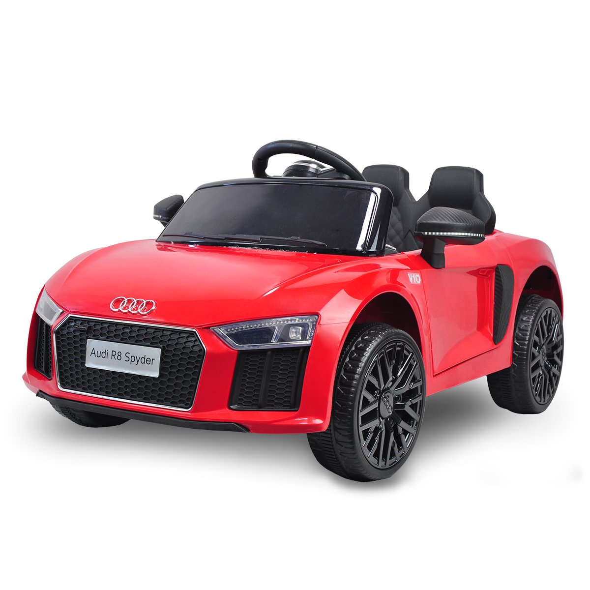 Audi R8 Spyder Kids Ride-On Car, Remote, MP3, Red - Kahuna