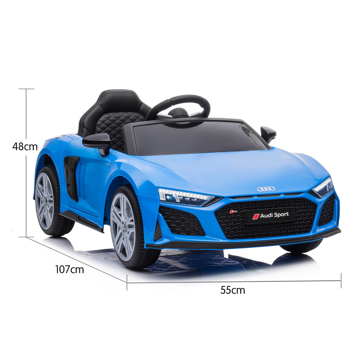 Licensed Audi Sport Kids Electric Ride On Car w/ Remote, Blue