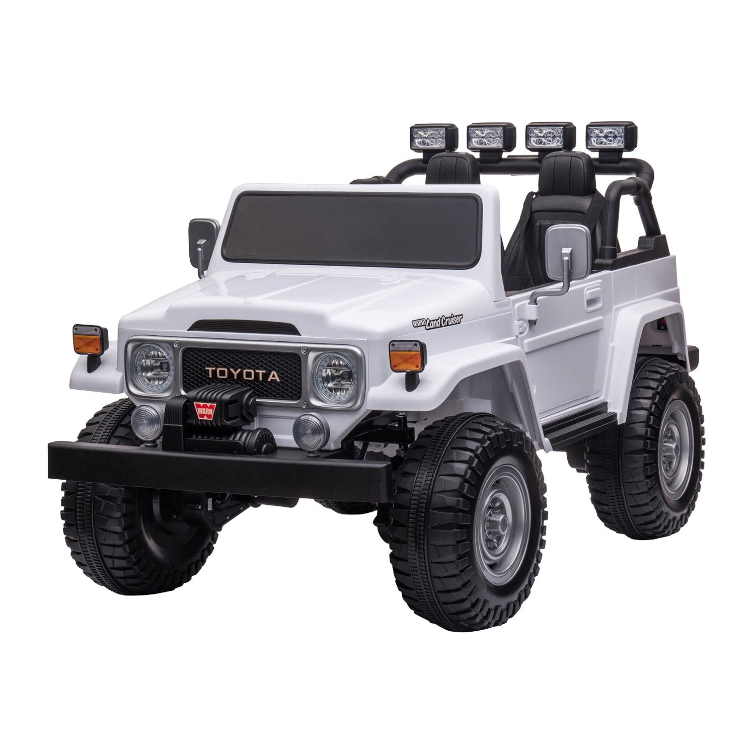 Two-Seater Licensed Toyota FJ-40 Kids Ride On Car, 80W, Bluetooth