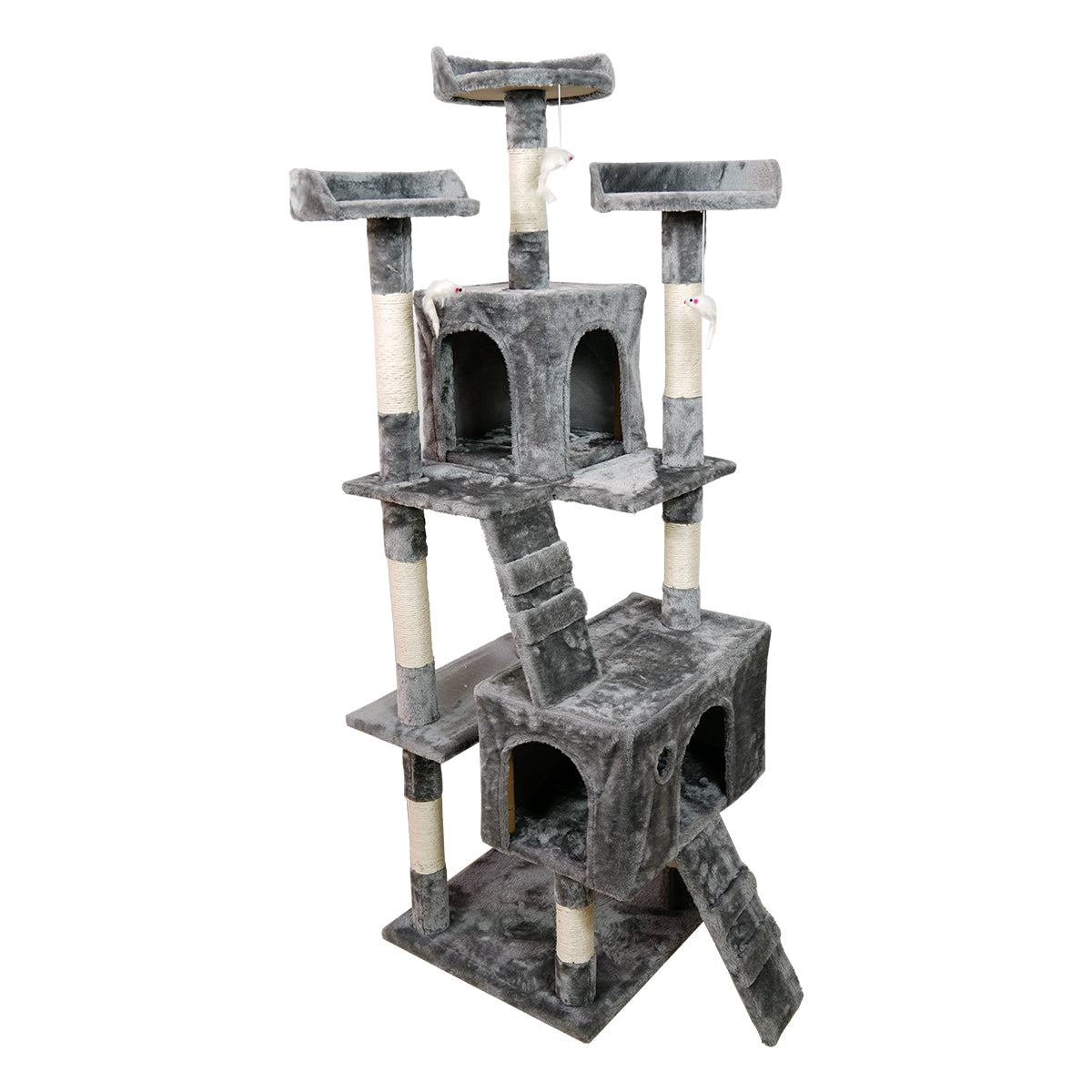 170cm Cat Tree with Scratching Posts, Shelves, Cubby Houses - Furtastic