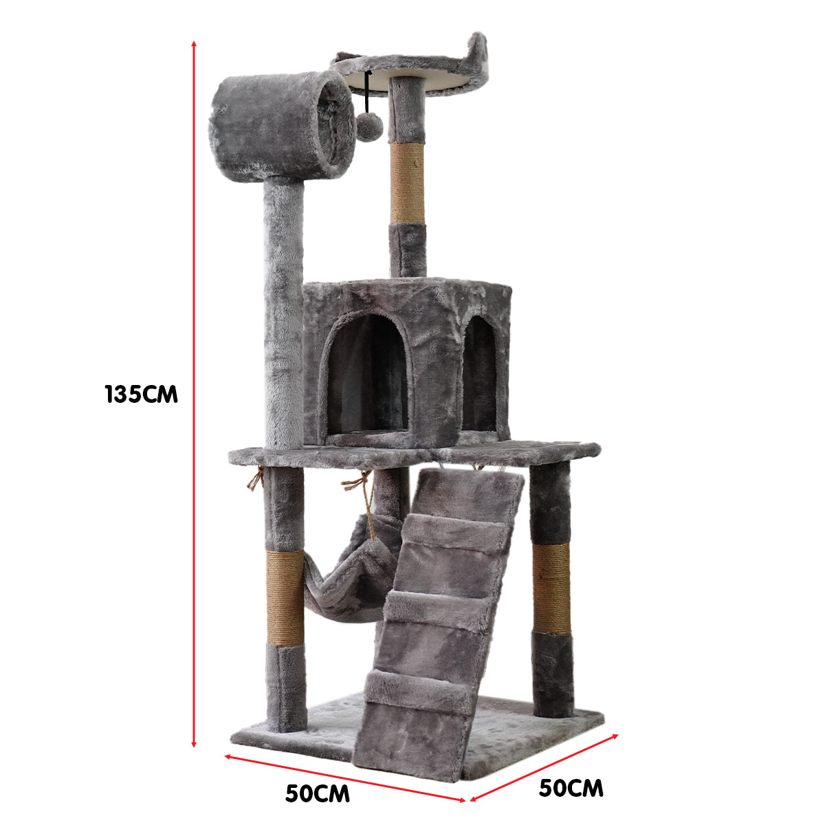 Multi-Level Cat Tree, Hammock & Scratching Post - Furtastic