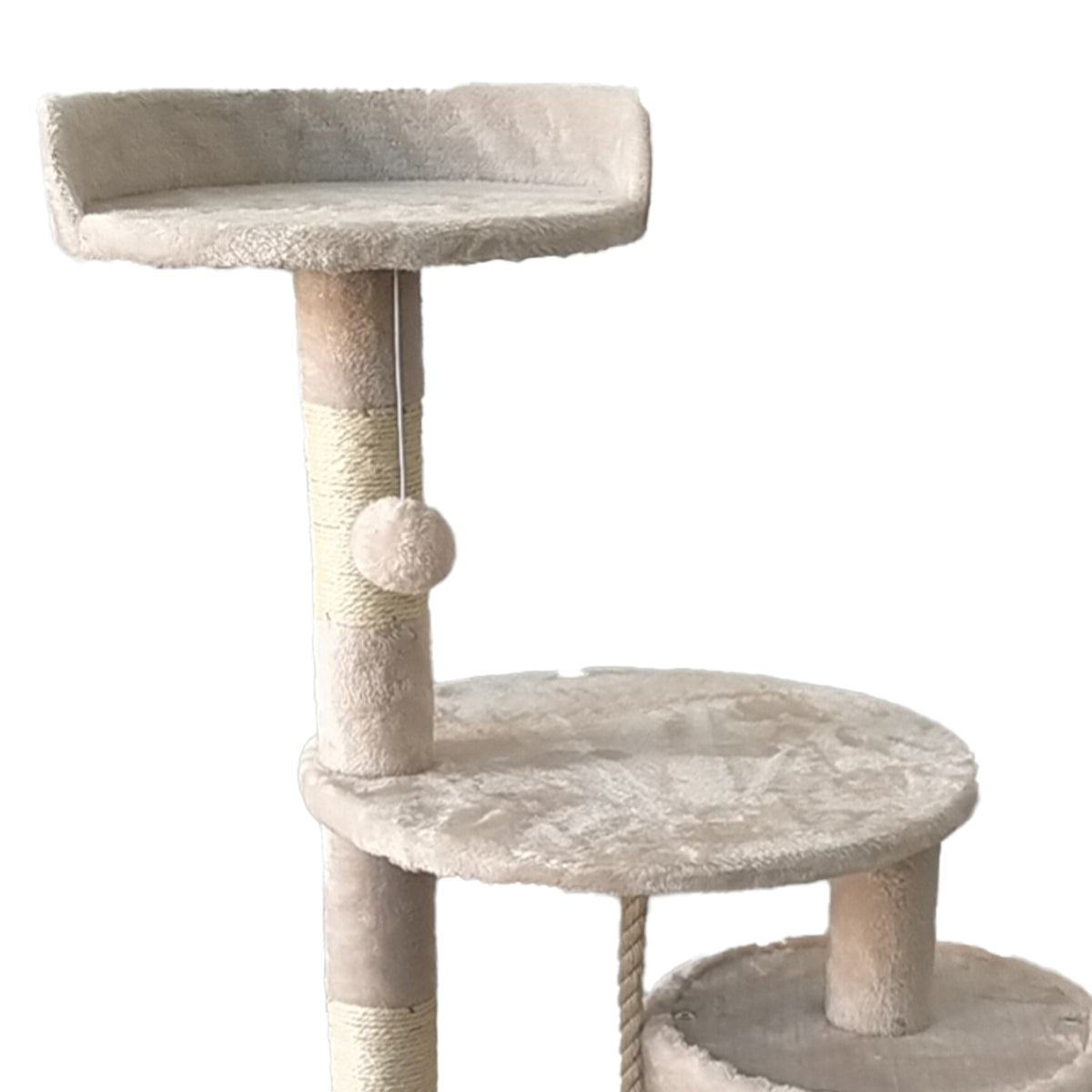 110cm Plush Multi-Level Cat Tree with Toys & Posts