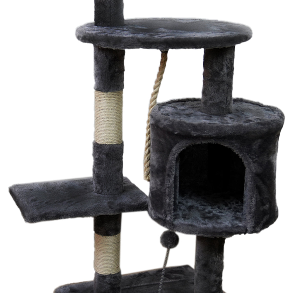 Eco-Friendly 110cm Cat Tree with Toys and Scratching Posts