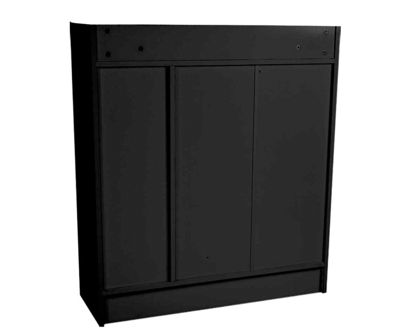 Sleek 21-Pair Shoe Cabinet with Adjustable Shelves, Black