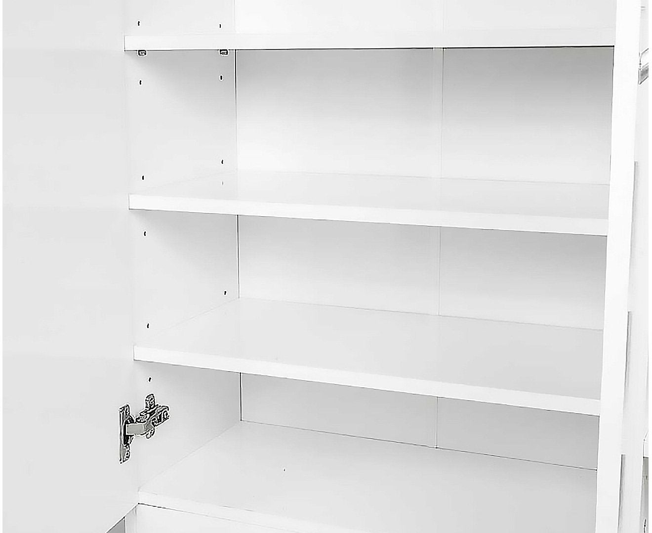 White Melamine Shoe Cabinet 21 Pairs - Adjustable Shelves