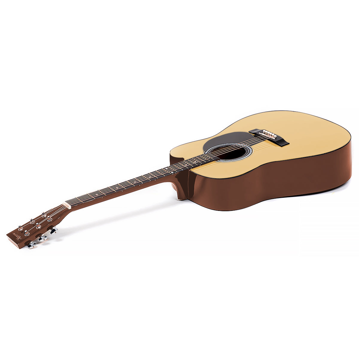 High-Gloss 38in Cutaway Acoustic Guitar Set - Karrera
