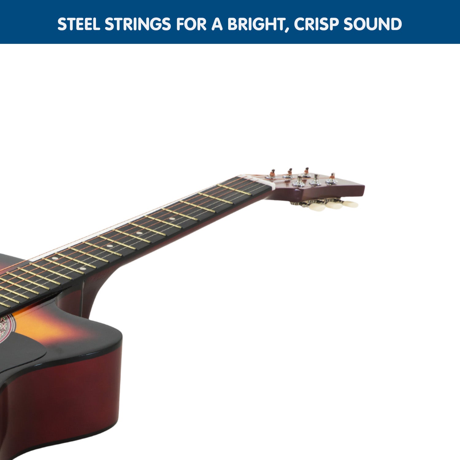 38in High-Gloss Cutaway Acoustic Guitar Set with Bag - Karrera