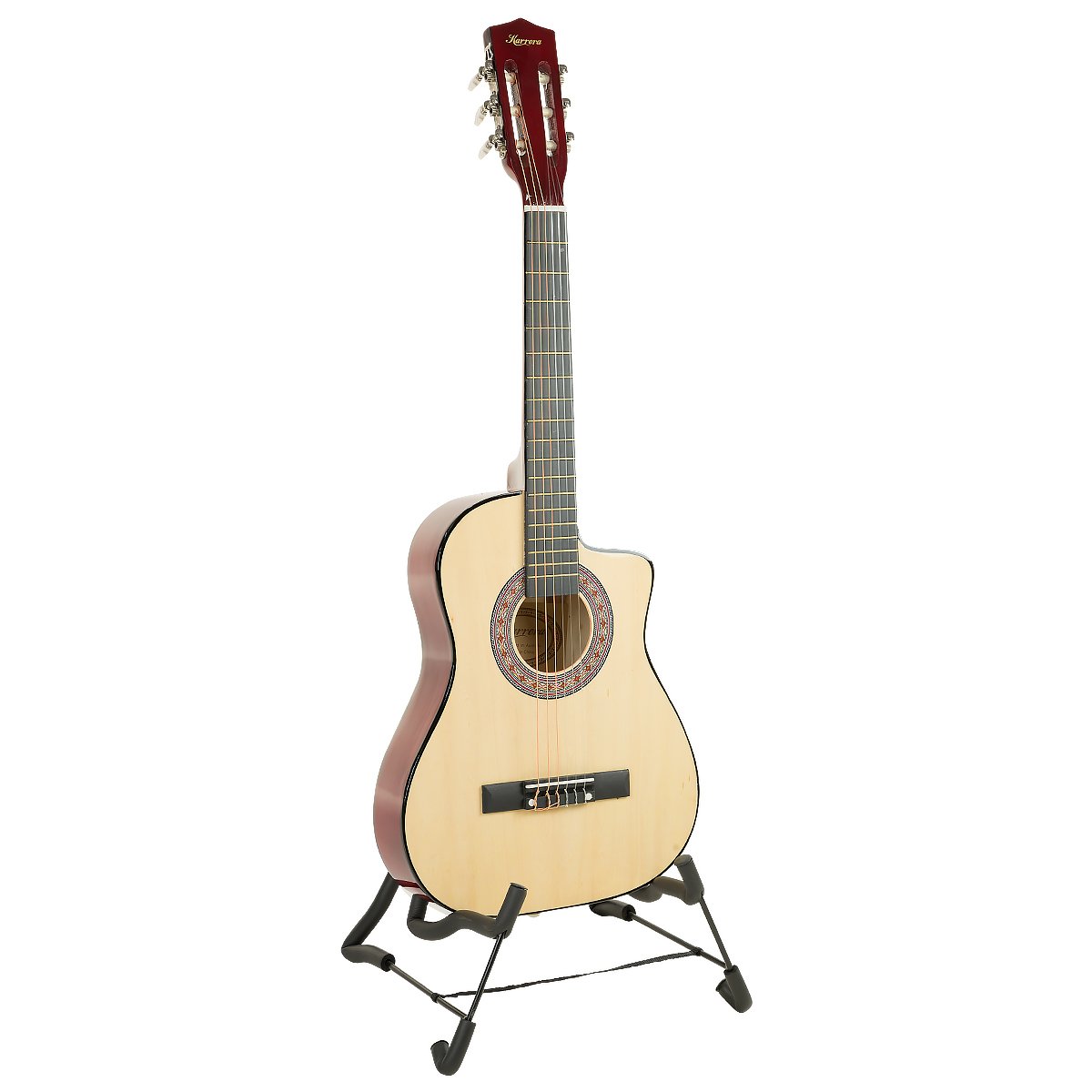 High-Gloss 38in Cutaway Acoustic Guitar Set with Bag - Karrera