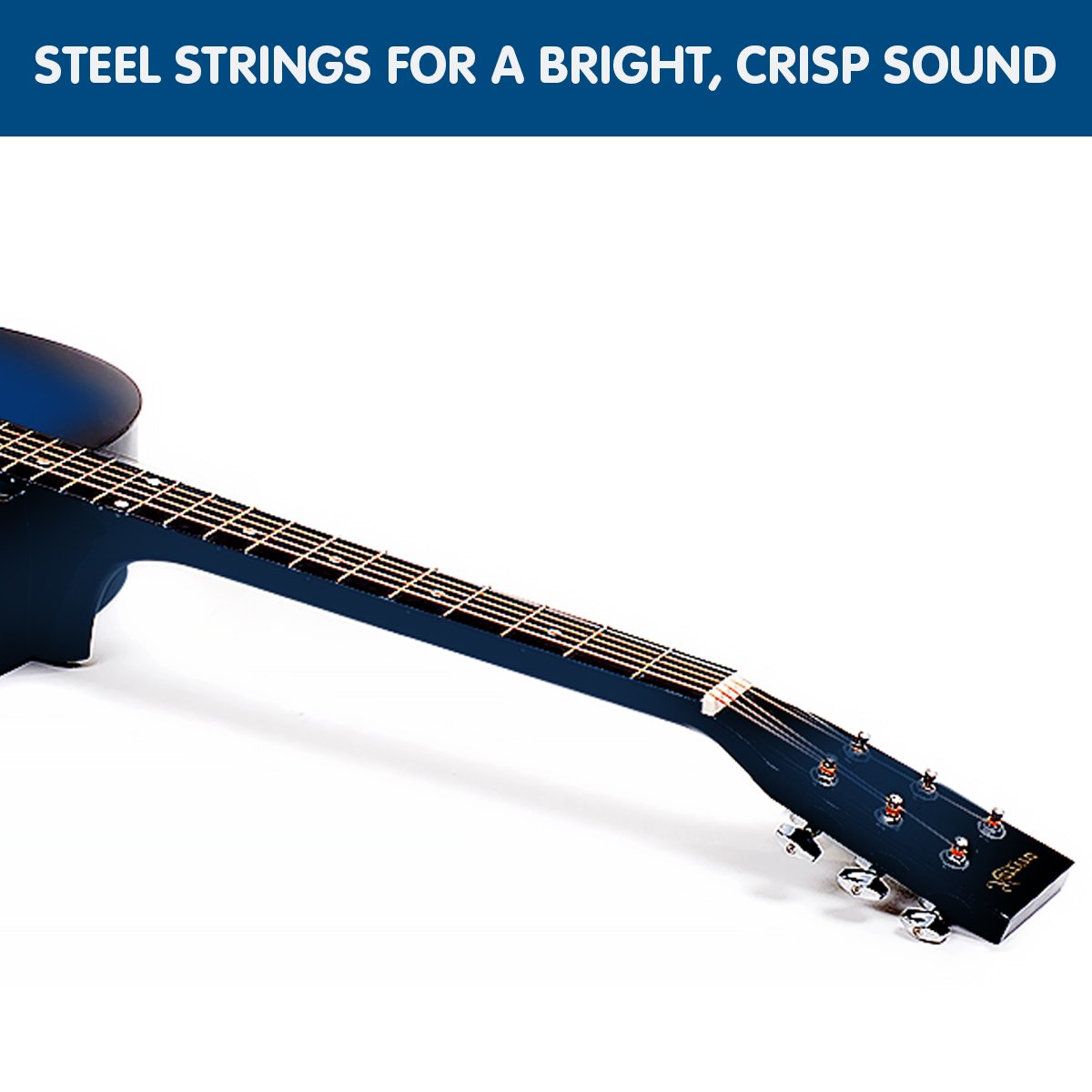 38" High-Gloss Cutaway Acoustic Guitar Set w/ Stand & Bag - Karrera