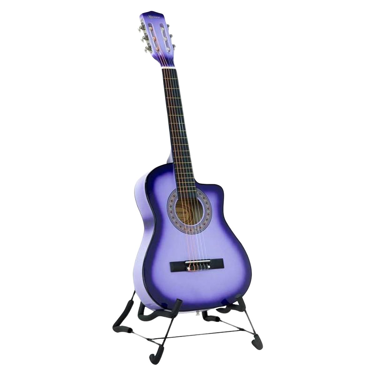 38in High-Gloss Cutaway Acoustic Guitar Set + Accessories Karrera