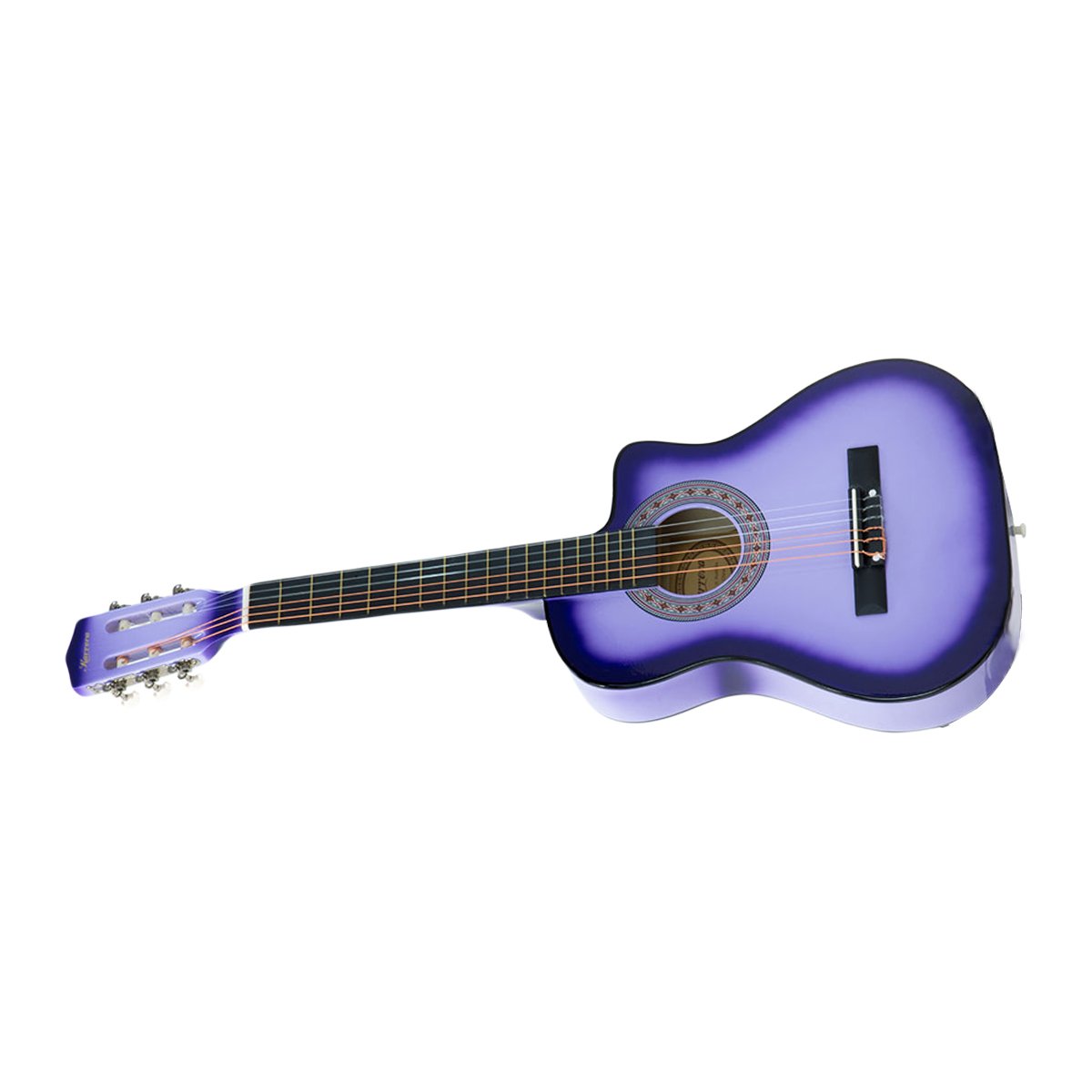 38in High-Gloss Cutaway Acoustic Guitar Set - Karrera