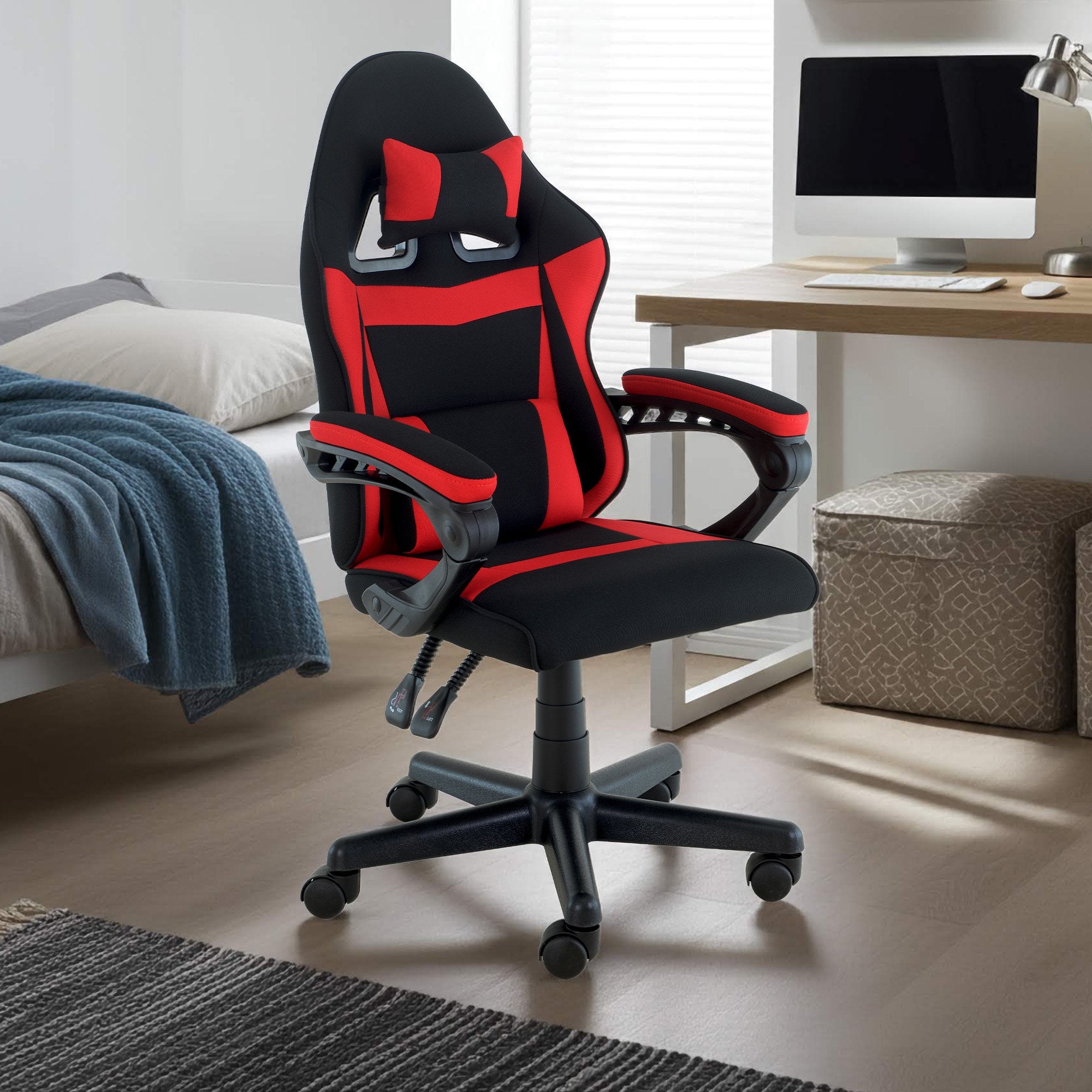 Antre Kids Gaming Chair Adjustable Ergonomic Black Red