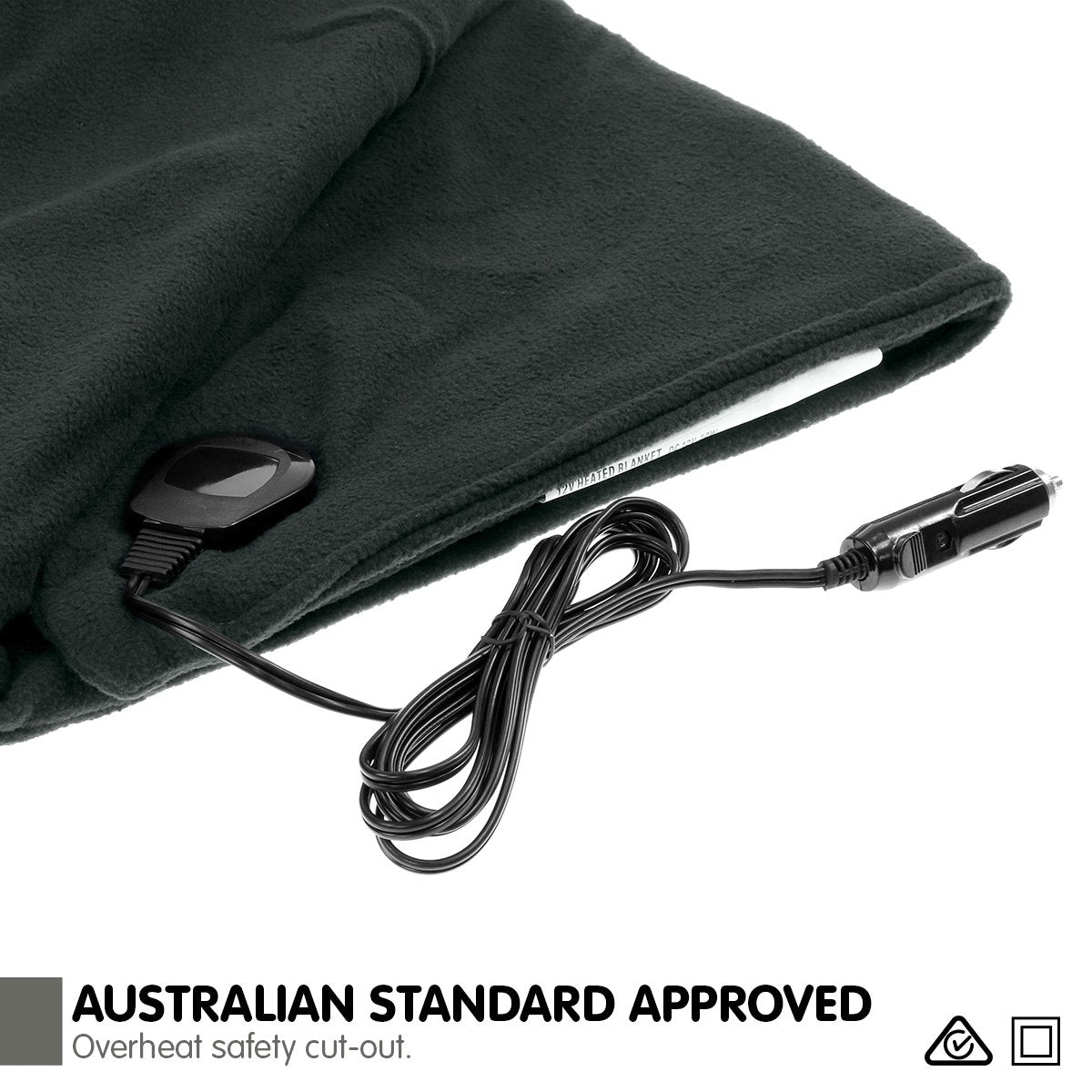 12V Heated Car Blanket, Polyester Fleece, 150x110cm - Laura Hill