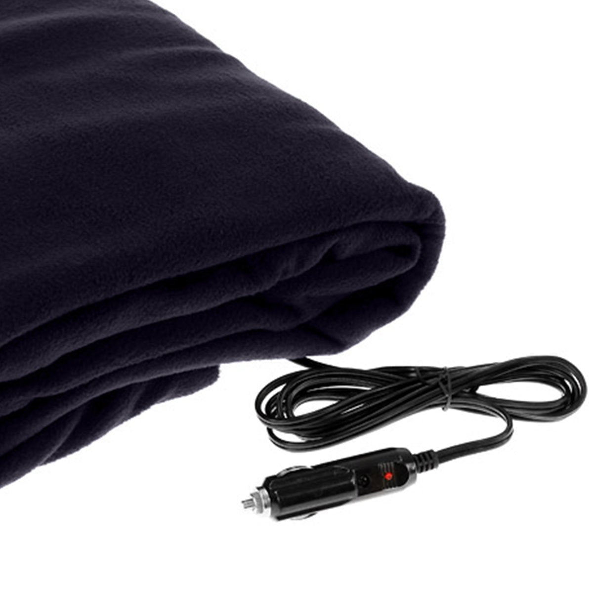 Heated Electric Car Blanket, Poly Fleece, 150x110cm, 12V, Blue - Laura Hill