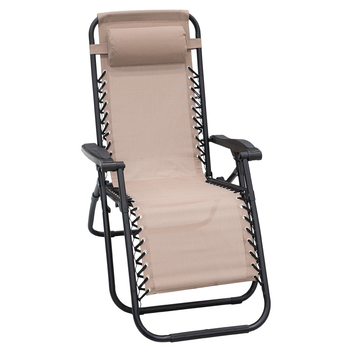 Padded Zero Gravity Reclining Beach Chair, Foldable - Wallaroo