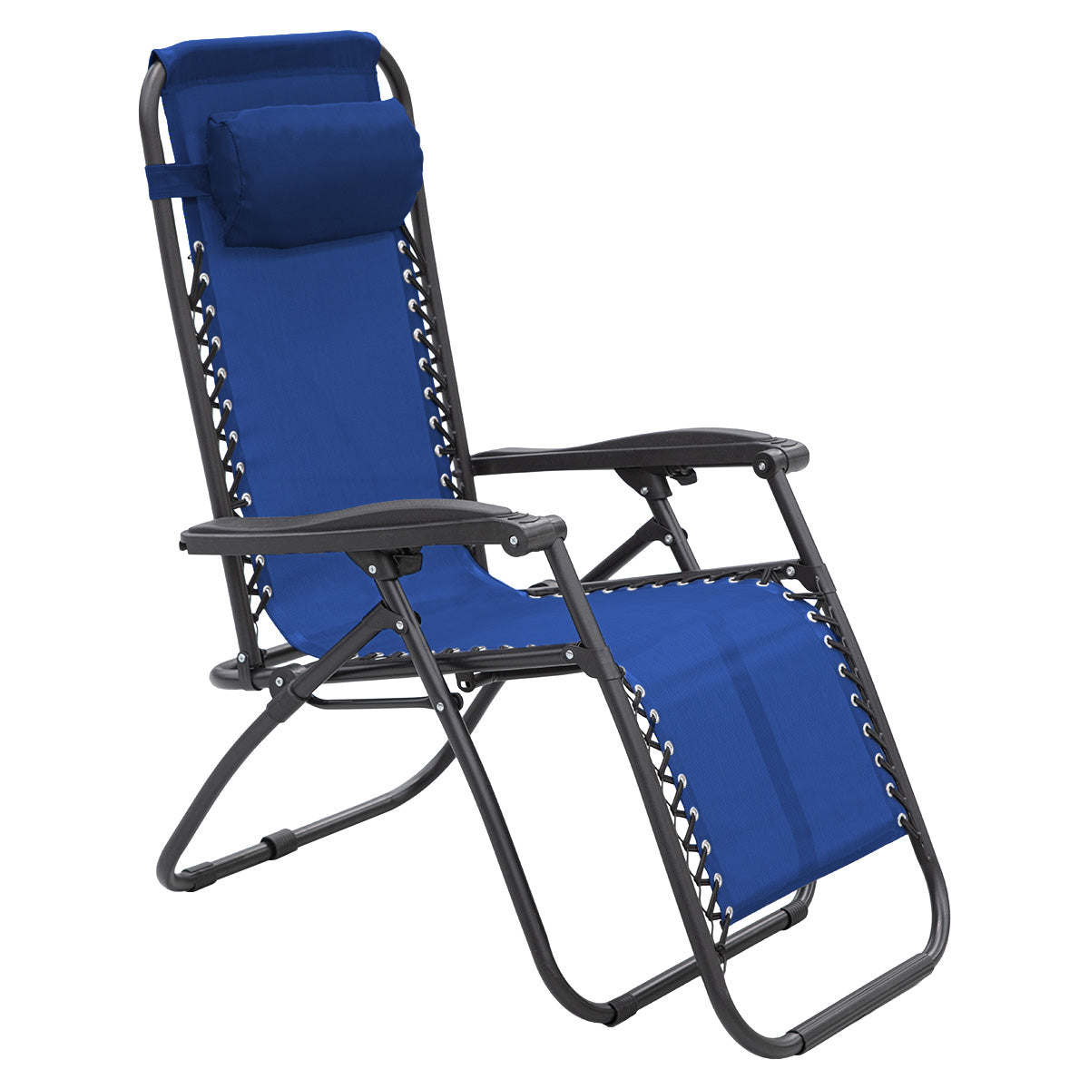 Grey Zero Gravity Reclining Beach Chair, Padded, Folding