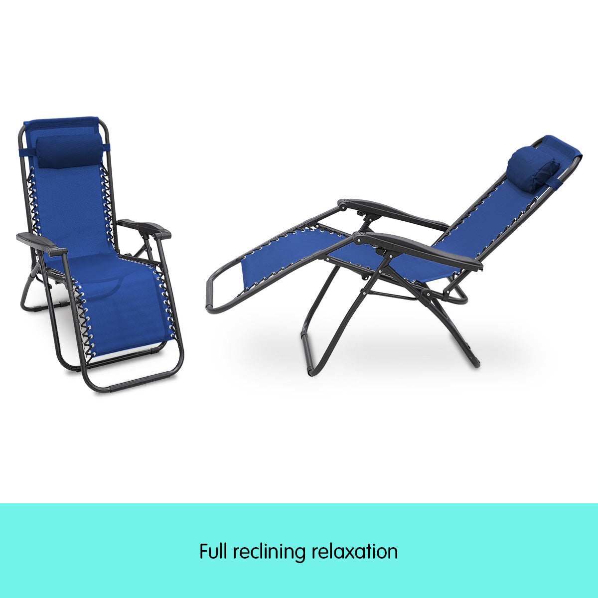 Grey Zero Gravity Reclining Beach Chair, Padded, Folding