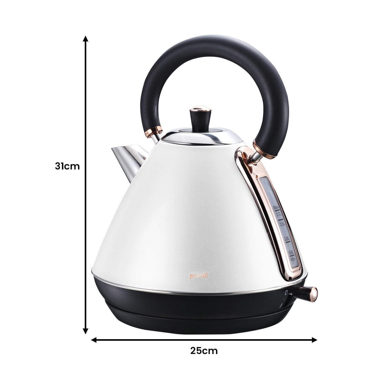 4-Slice Toaster, Kettle & 1.6L Espresso Machine Set - Pronti