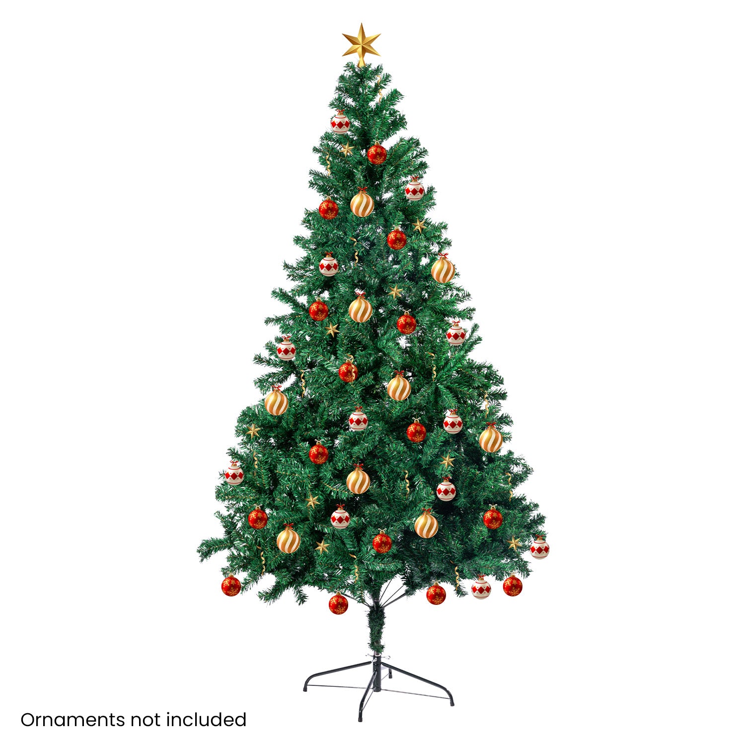 1.8m Realistic Green Xmas Tree, 850 Tips, Sturdy Metal Stand