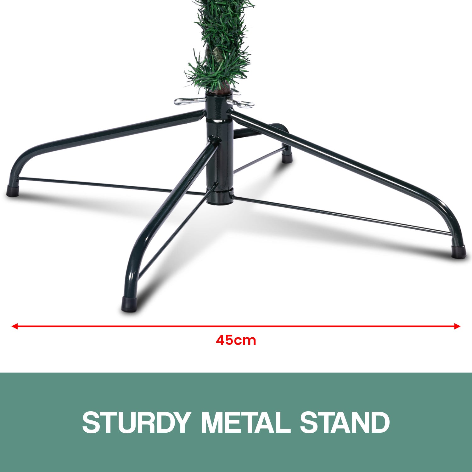 1.8m Realistic Green Xmas Tree, 850 Tips, Sturdy Metal Stand