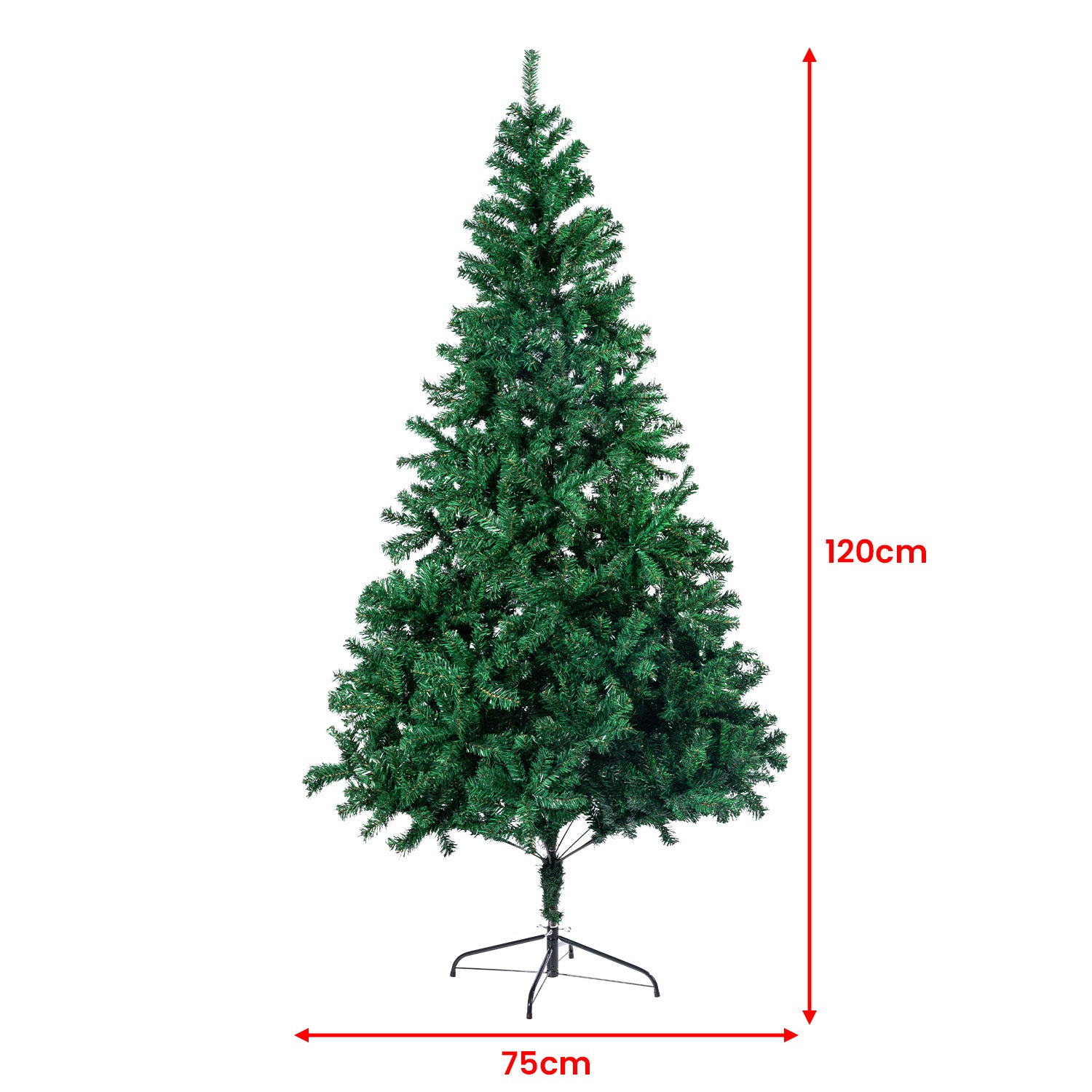 1.2m Realistic Artificial Christmas Tree, 300 Tips, Sturdy Stand