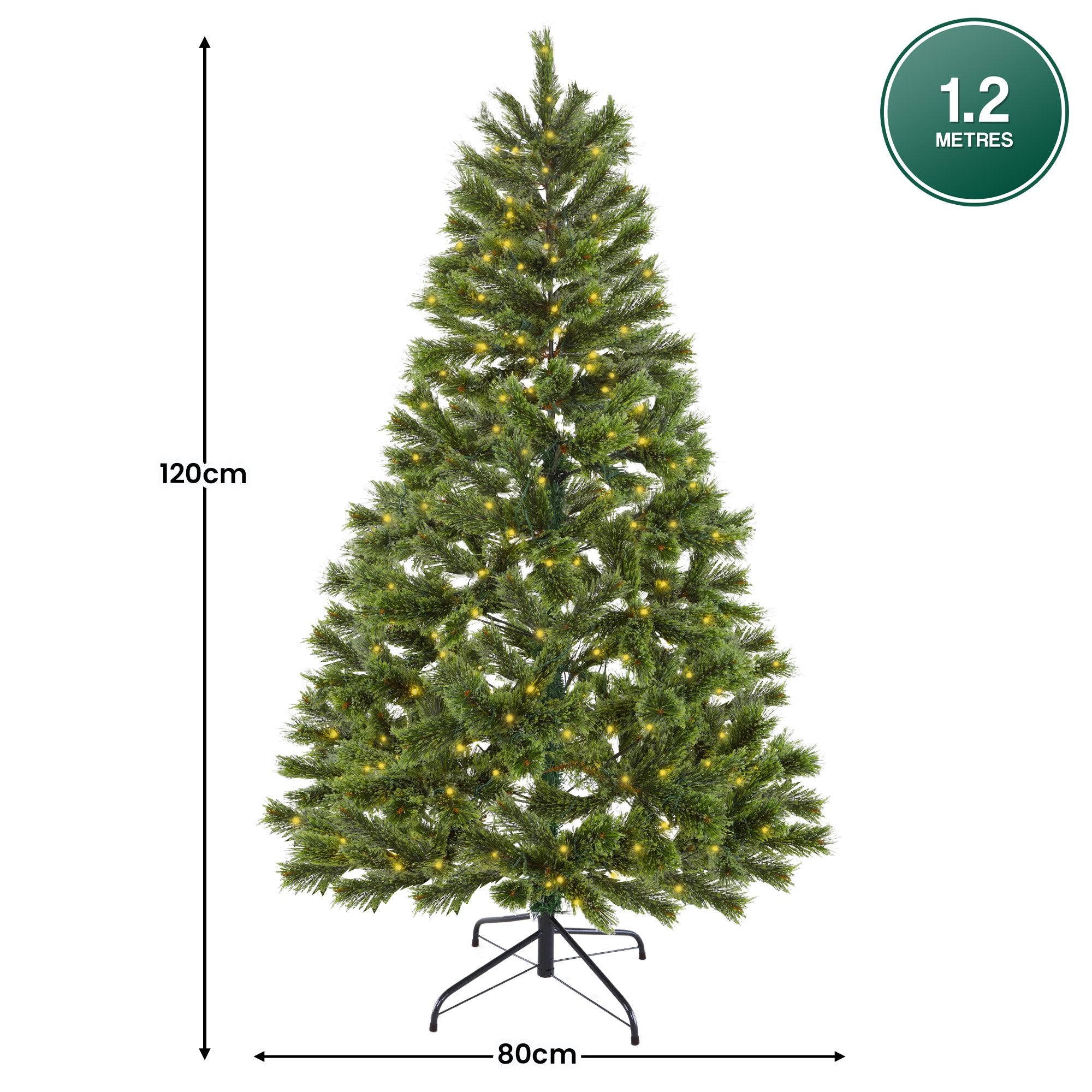 Christabelle 1.2m Prelit Lumina Pine Christmas Tree With 150 Led Lights