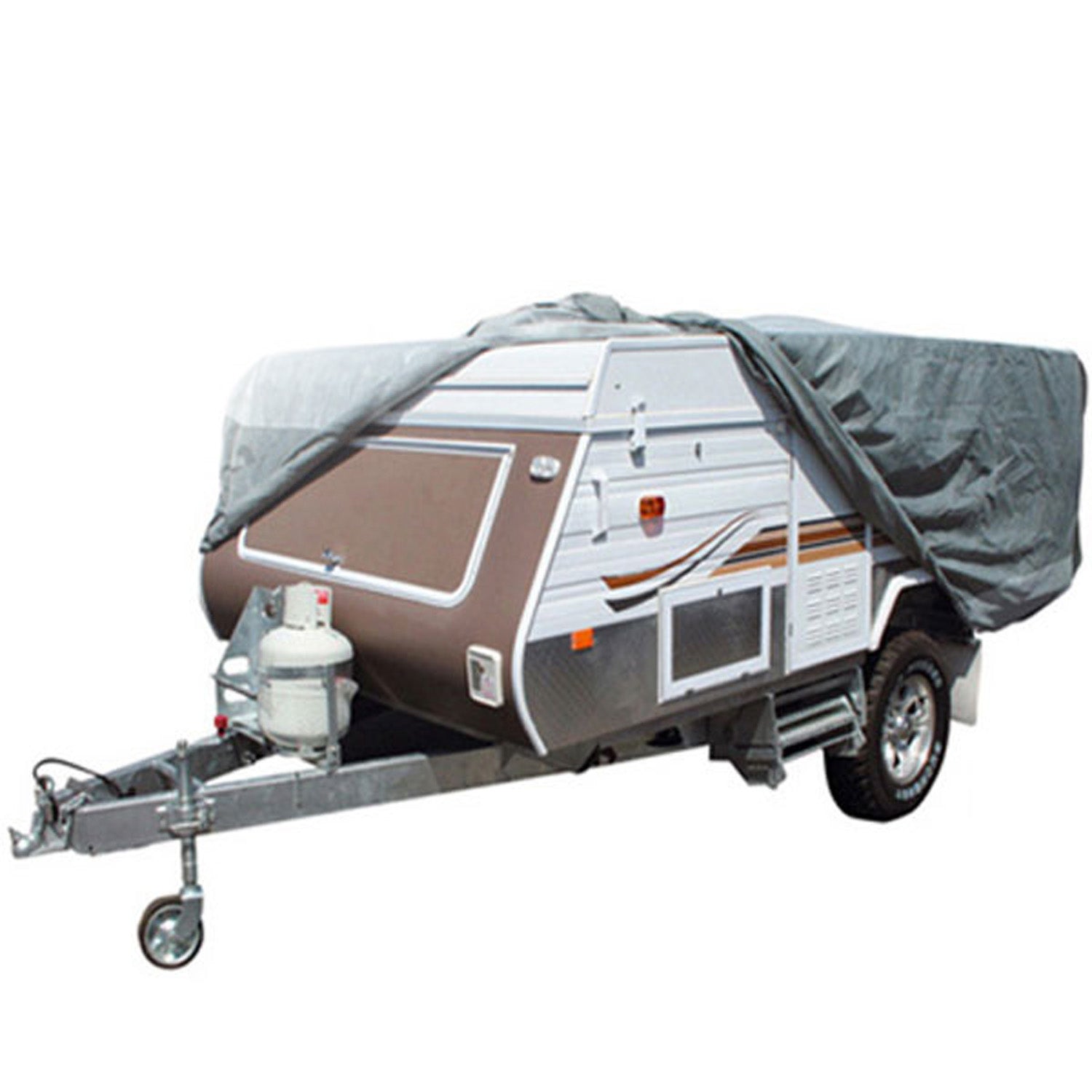 Heavy Duty 4-Ply Waterproof Trailer Camper Cover 12-14ft