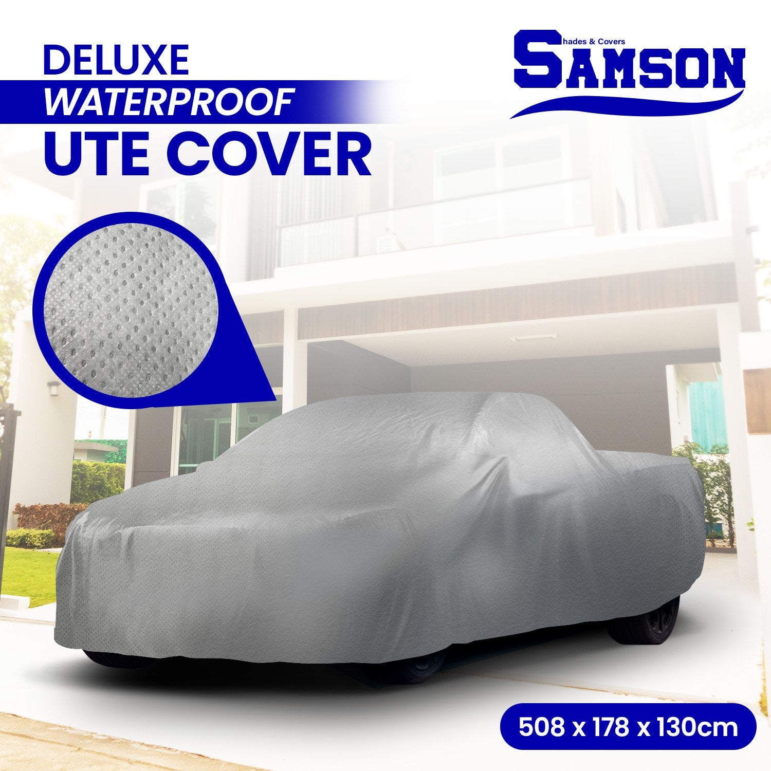 Heavy Duty Waterproof UV Ute Cover w/ Zippered Access Samson