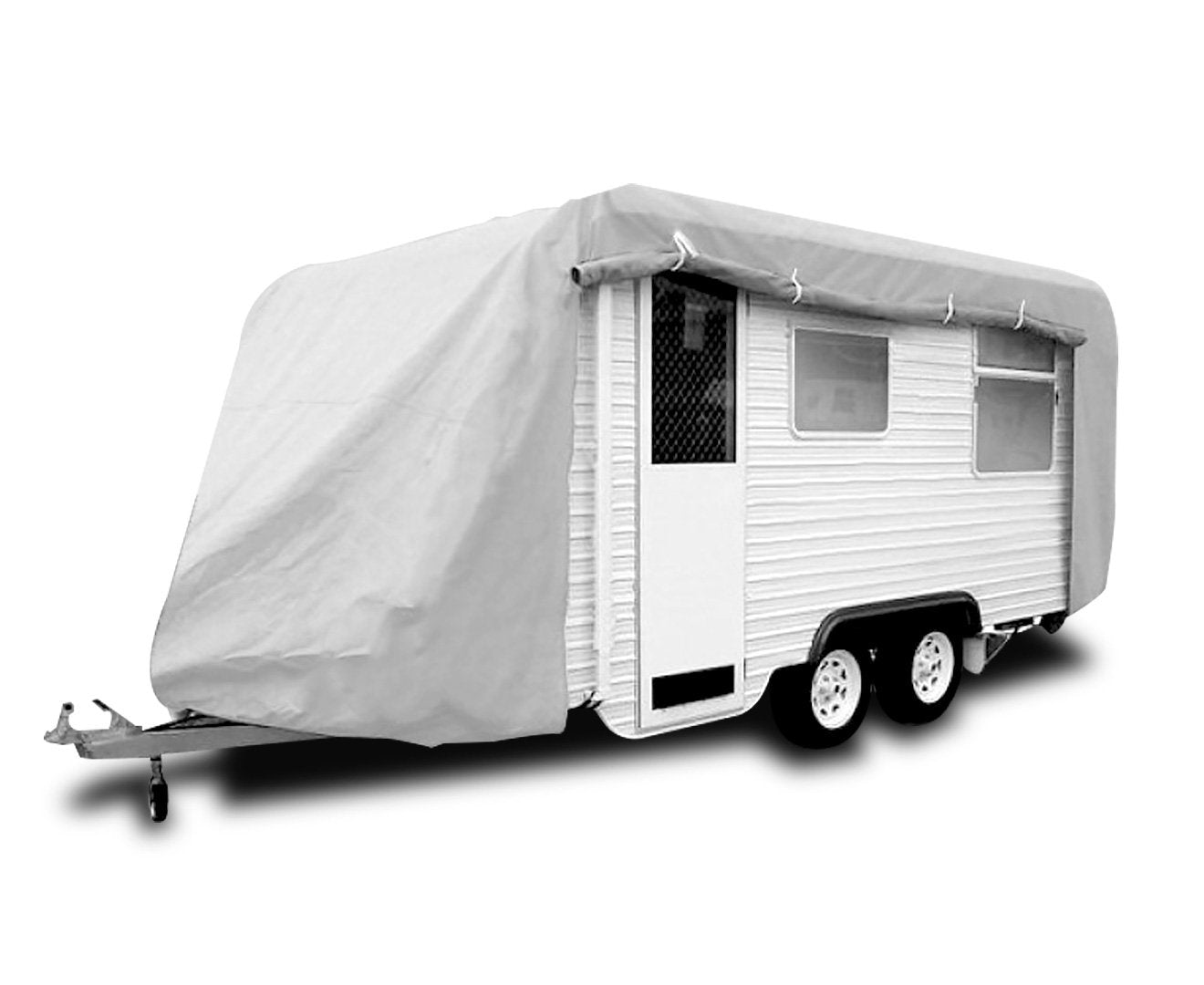 UV-Treated Waterproof Caravan Cover with Side Zips 14-17 ft