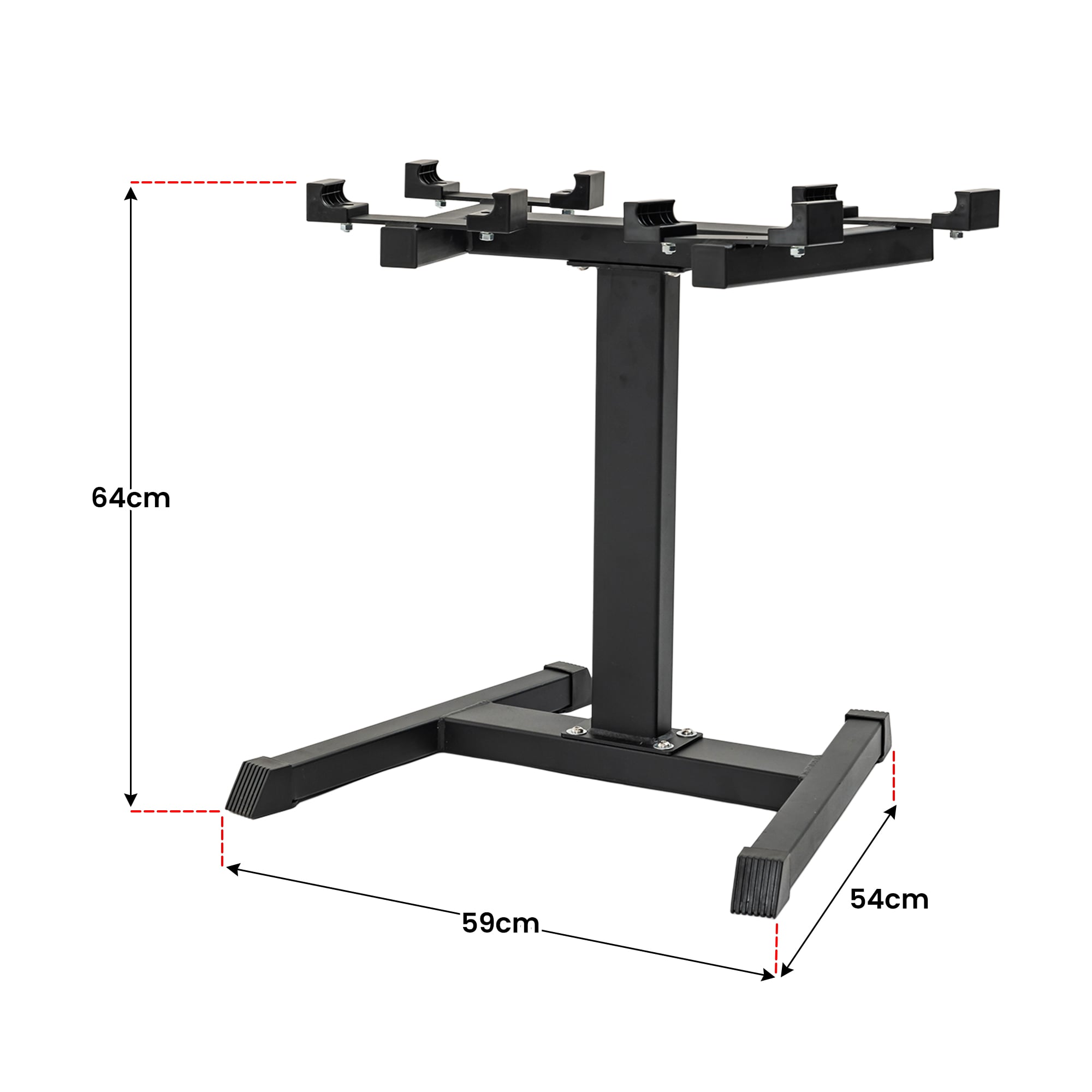 Powertrain Eon 2 X 45kg Adjustable Dumbbells W/ Stand Heavy-duty Storage Rack Home Gym 9 Strength Training Equipment