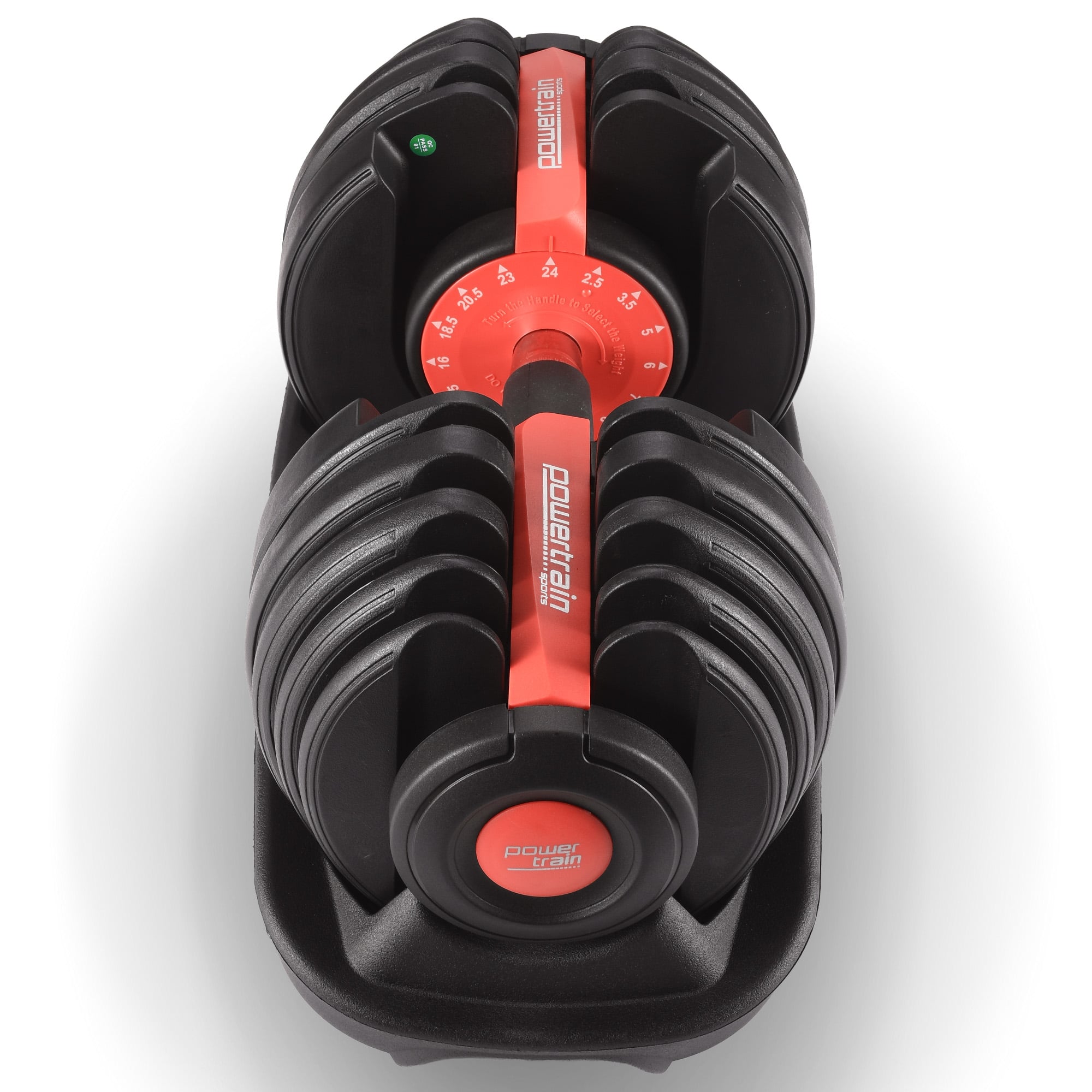 Powertrain 24kg Adjustable Dumbbell Ergonomic Design