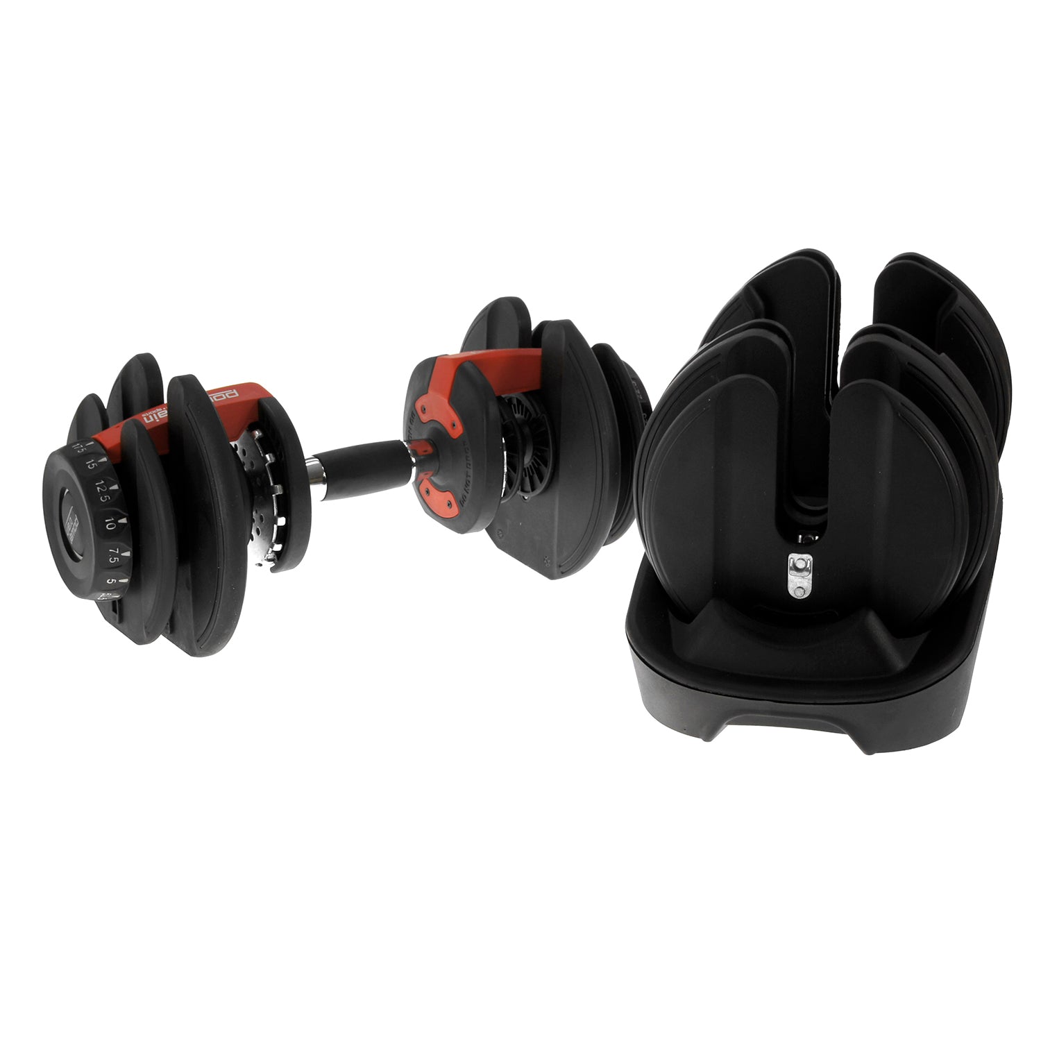 Adjustable 24kg Dumbbell with Dial - 15 Weights, Powertrain