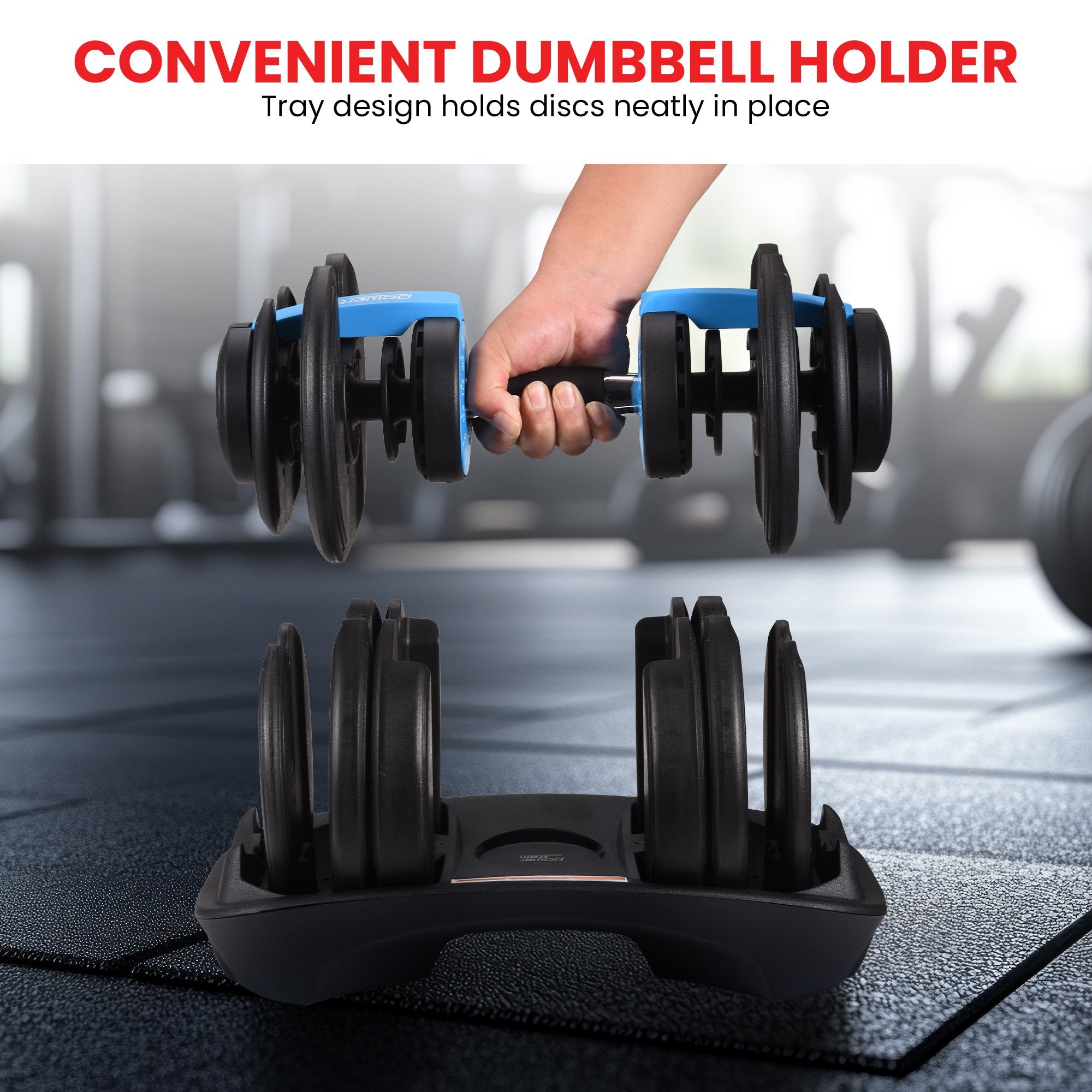 Powertrain 24kg Adjustable Dumbbell Home Gym Blue