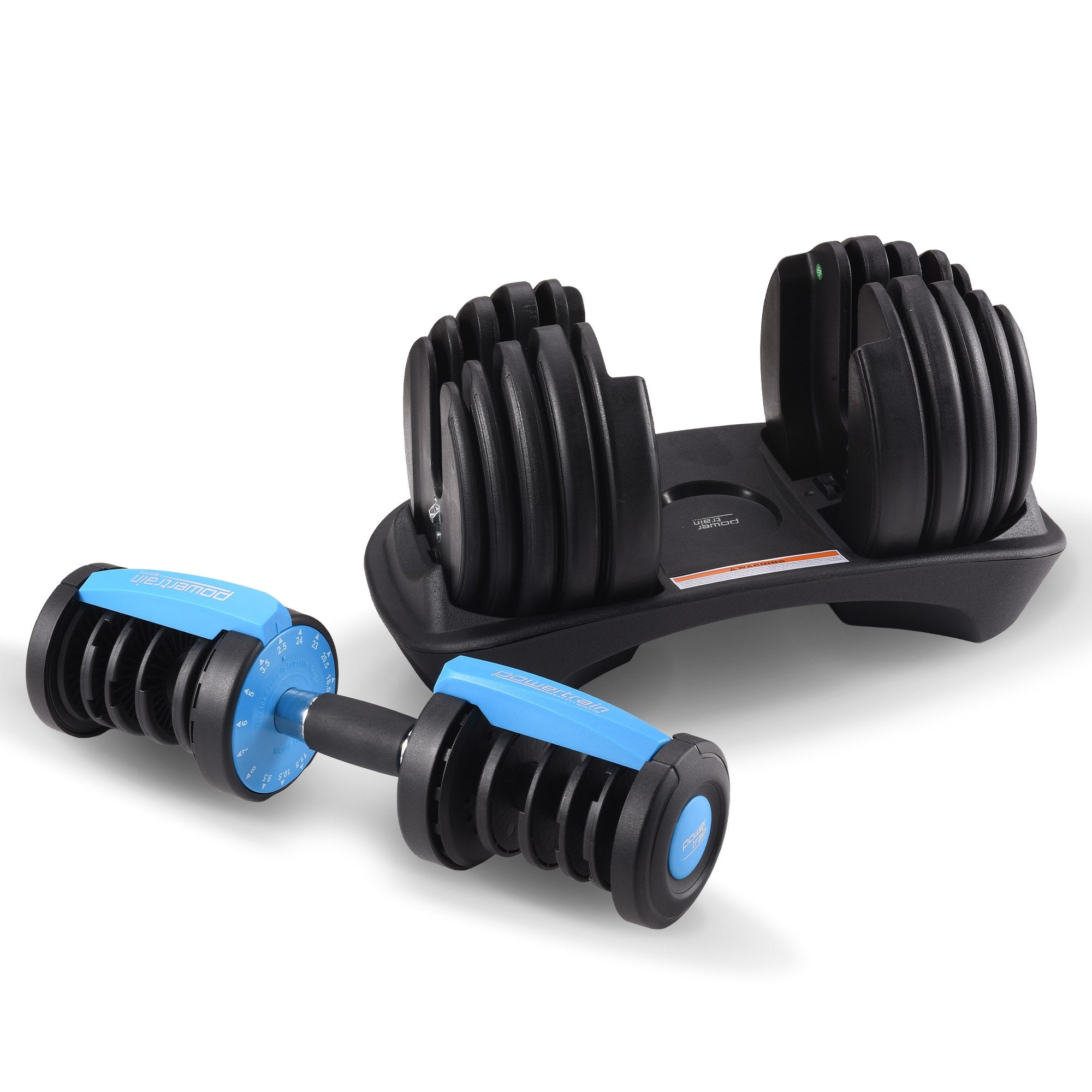 Powertrain 24kg Adjustable Dumbbell Home Gym Blue
