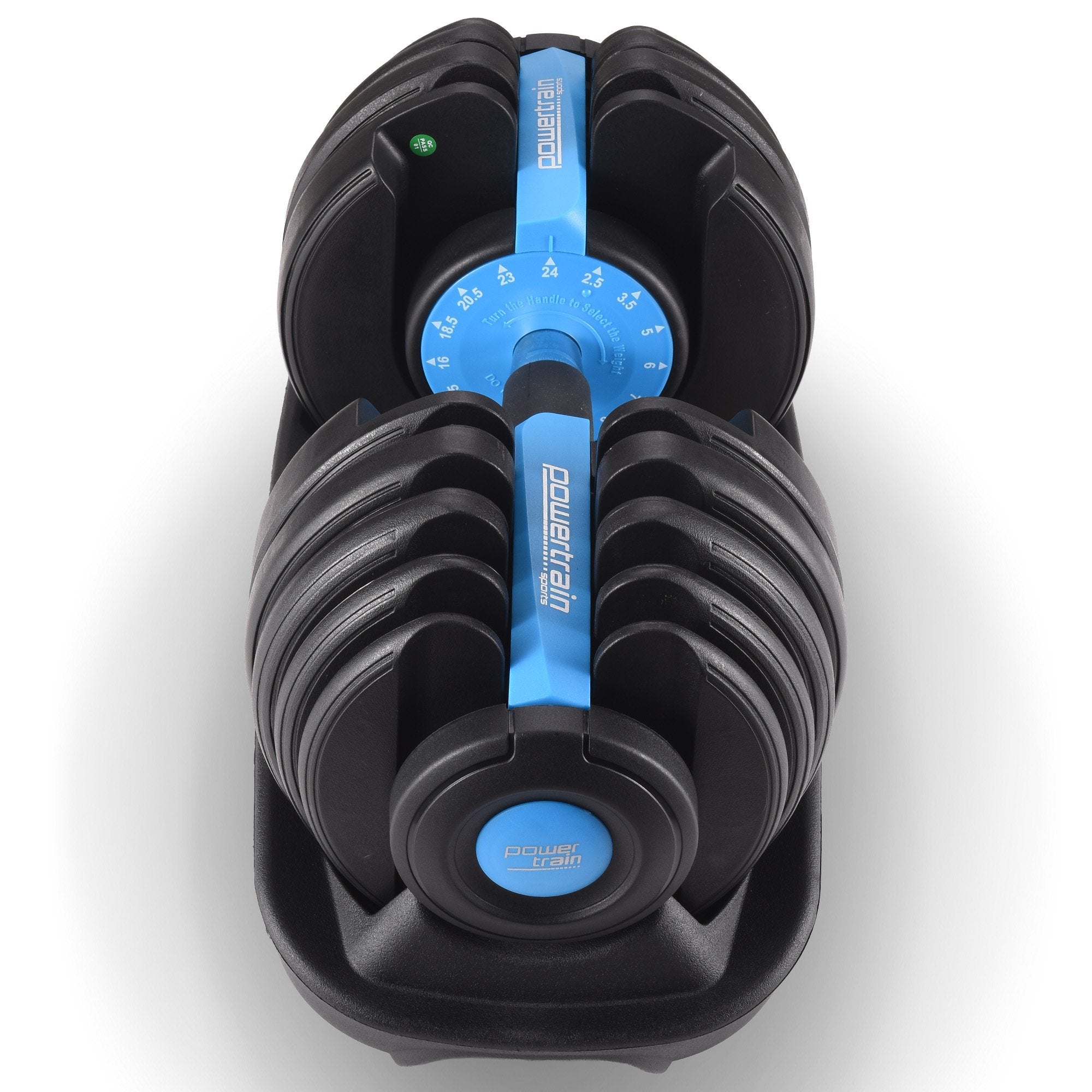 Powertrain 24kg Adjustable Dumbbell Home Gym Blue