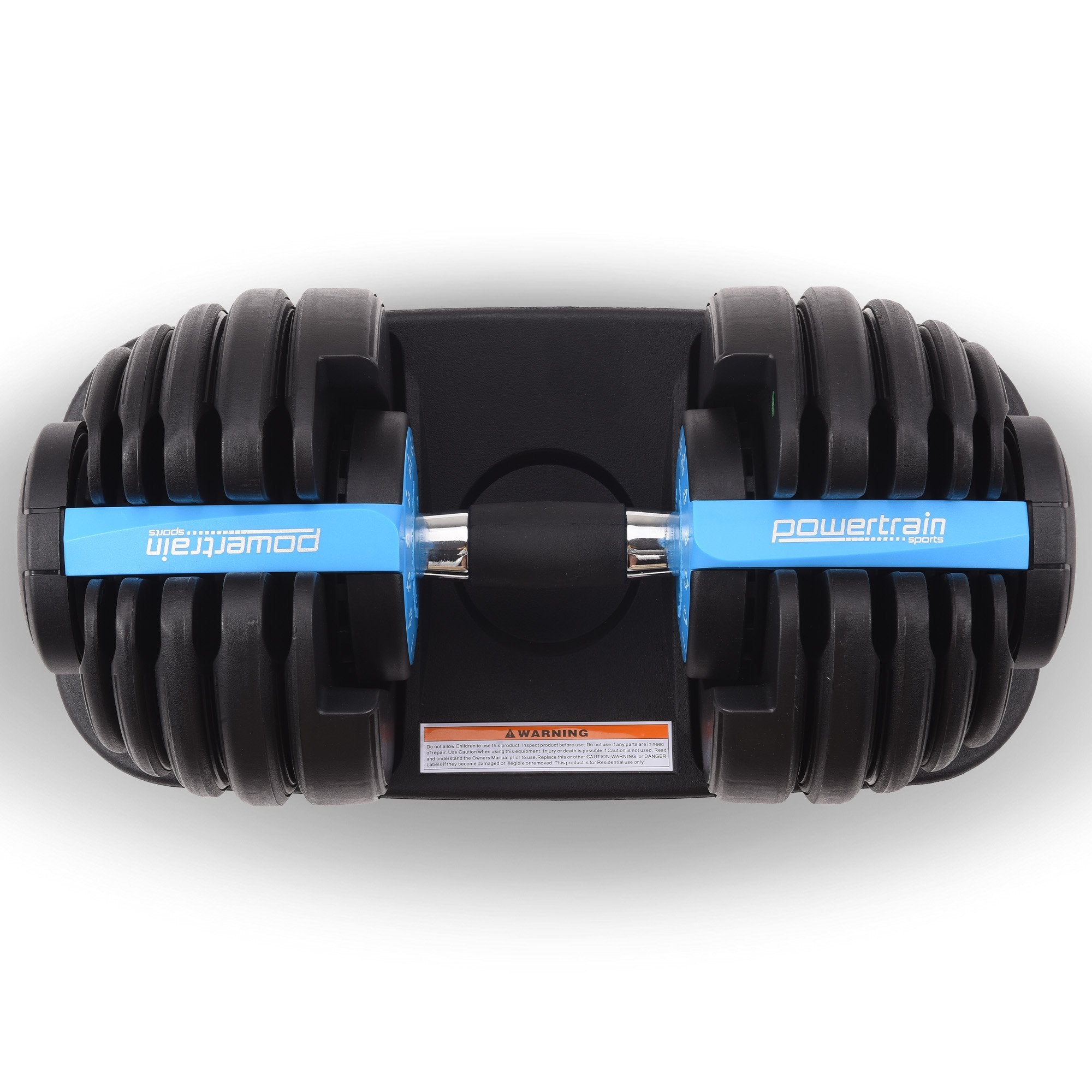 Powertrain 24kg Adjustable Dumbbell Home Gym Blue