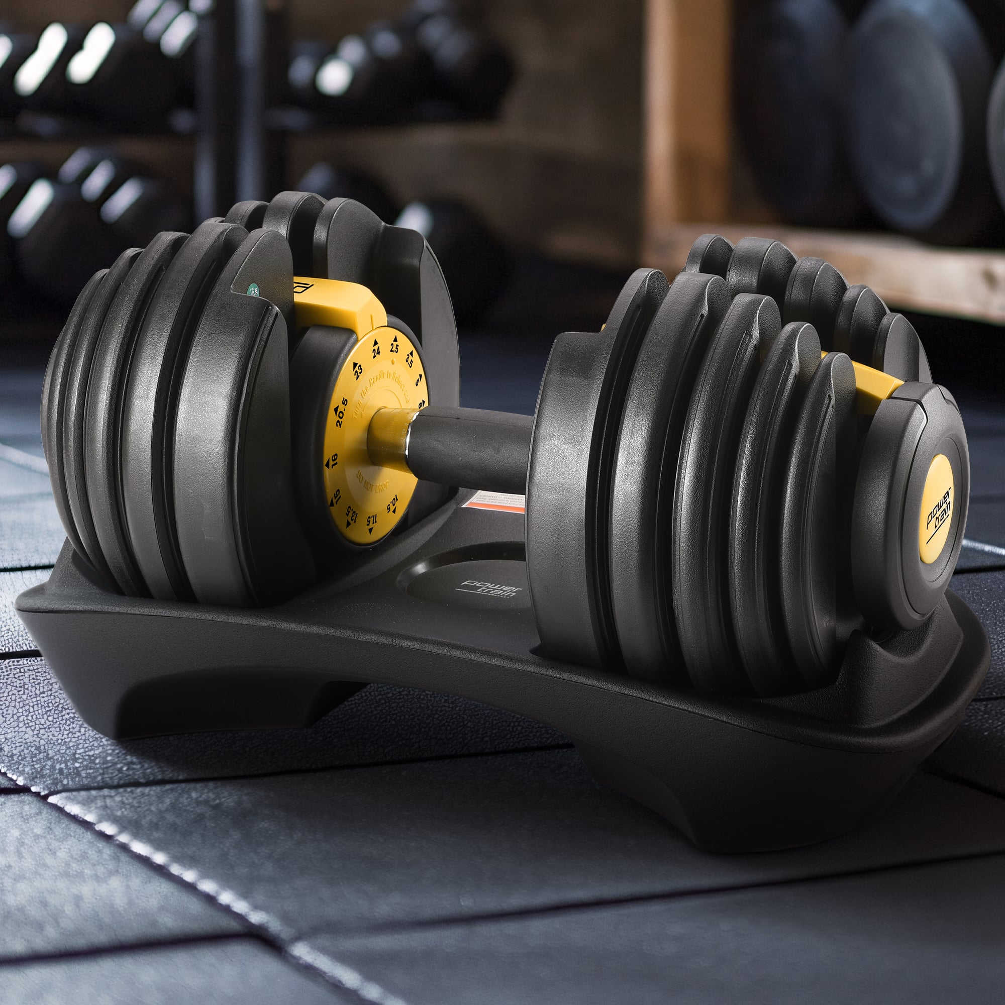 Powertrain 24KG Adjustable Dumbbell Home Gym Gold