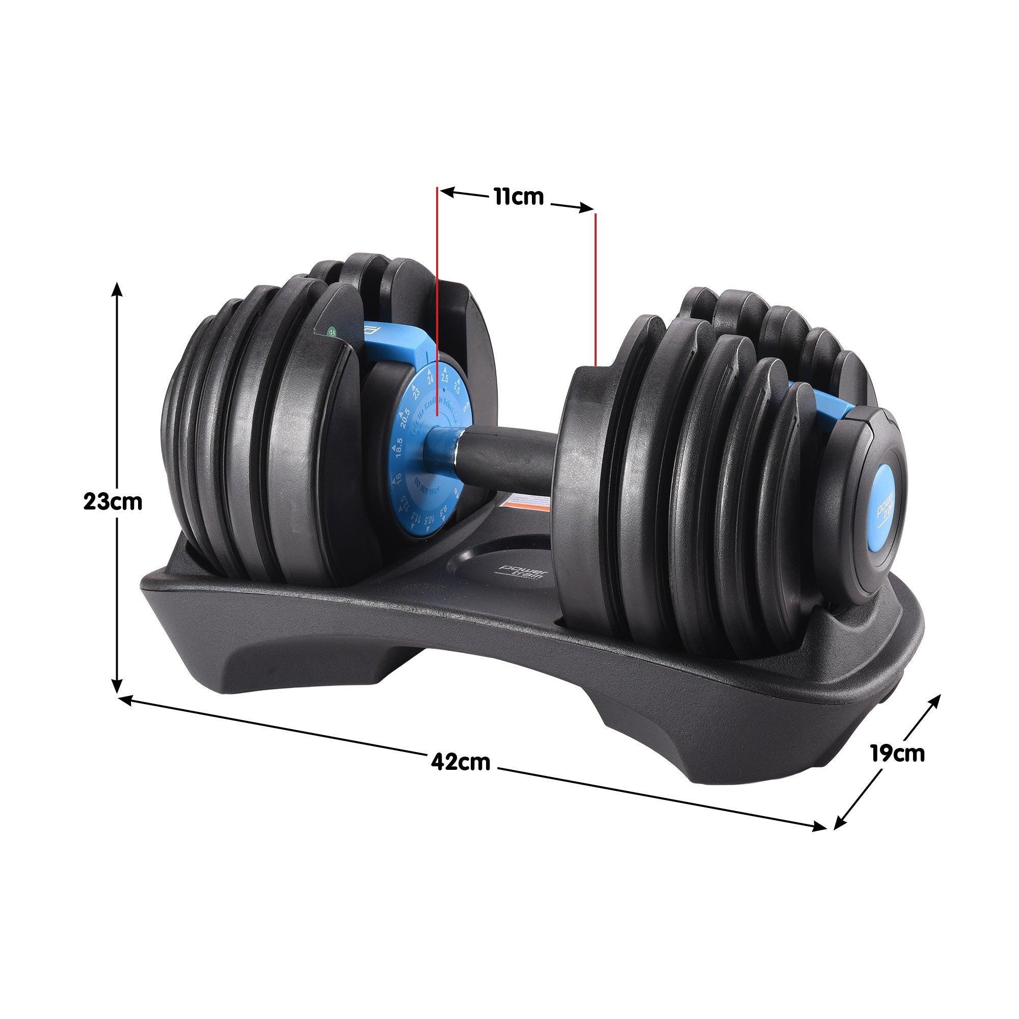 Powertrain 24kg Adjustable Dumbbell Set Home Gym