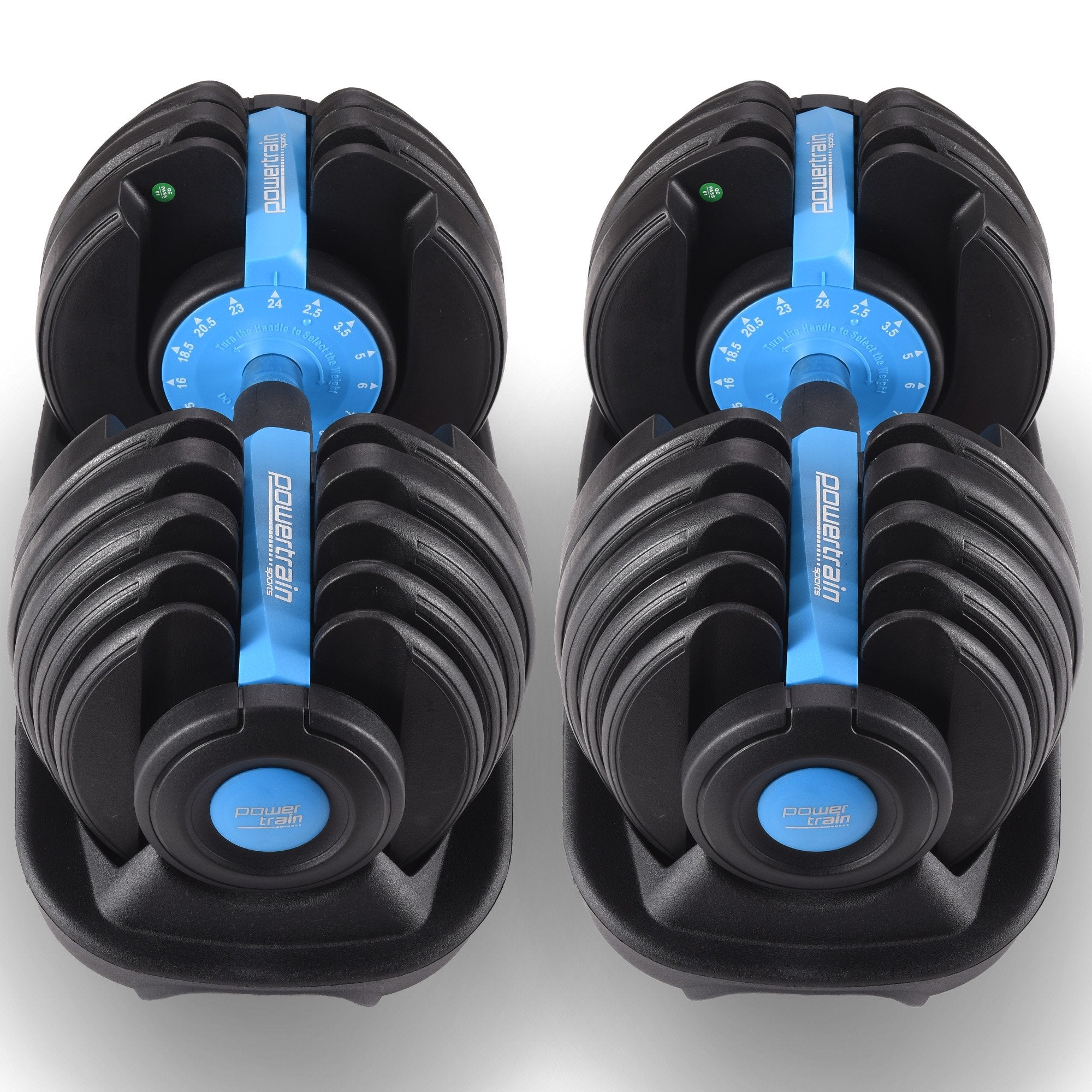 Powertrain 24kg Adjustable Dumbbell Set Home Gym
