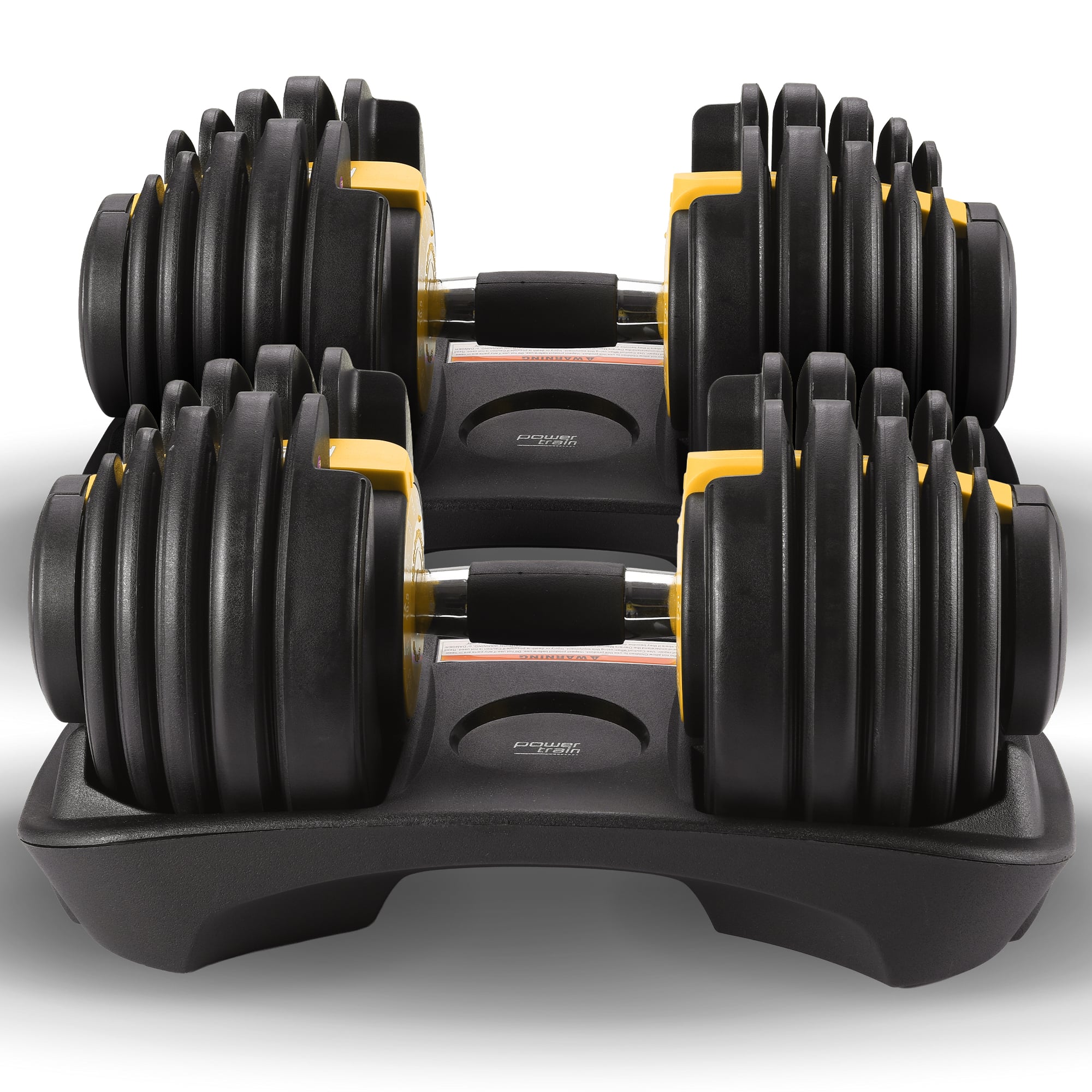 Powertrain 48kg Adjustable Dumbbell Set Home Gym Gold