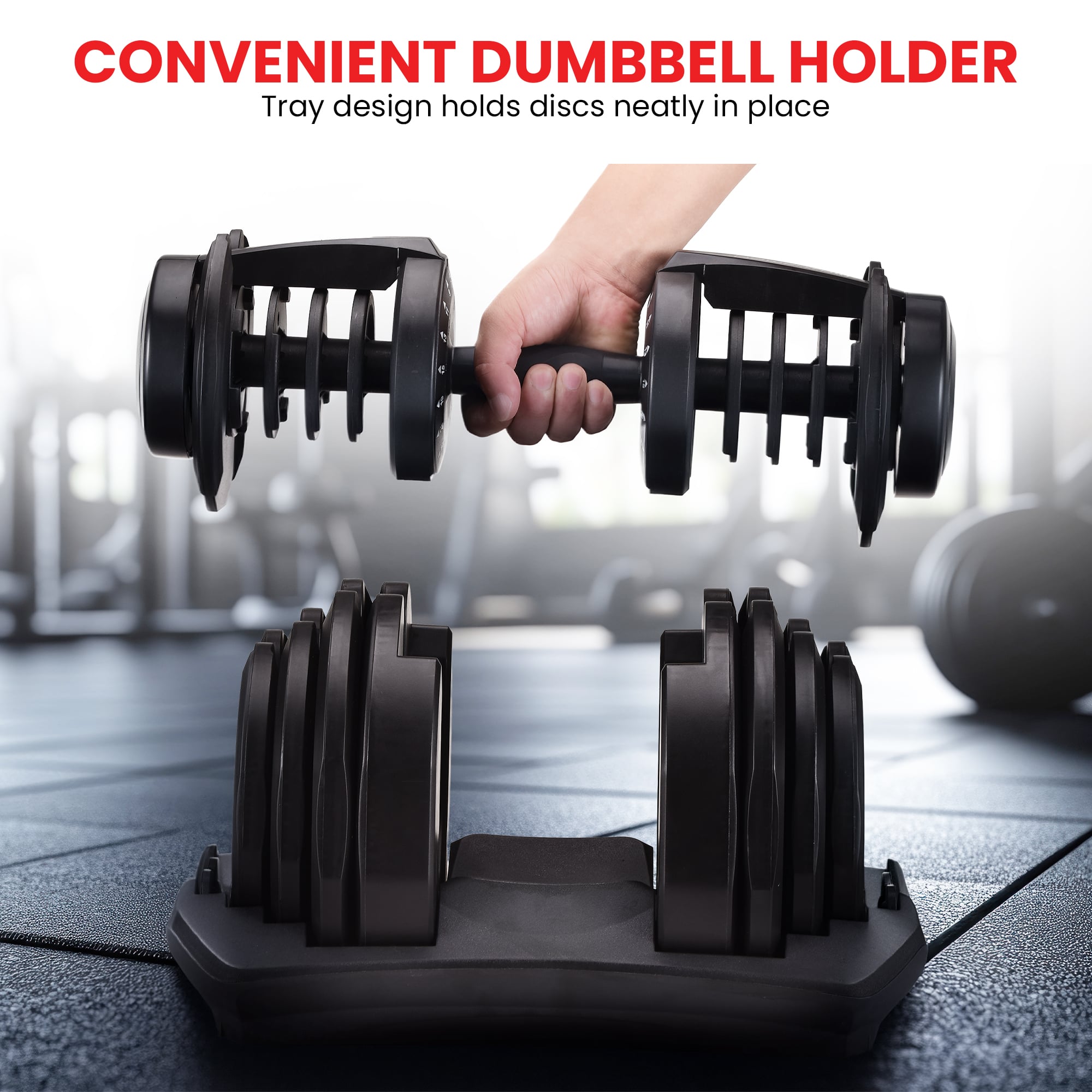 Powertrain 2x 40kg Powertrain Adjustable Dumbbells with Stand