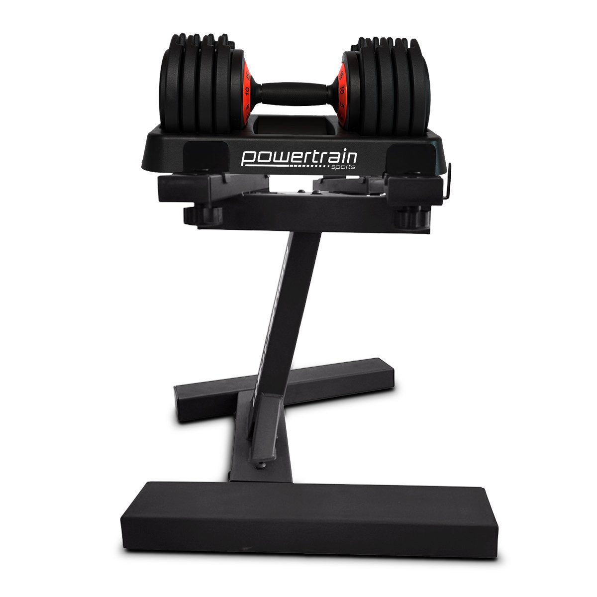 Adjustable Cast Iron Dumbbell Set 50kg with Stand - Powertrain GEN2